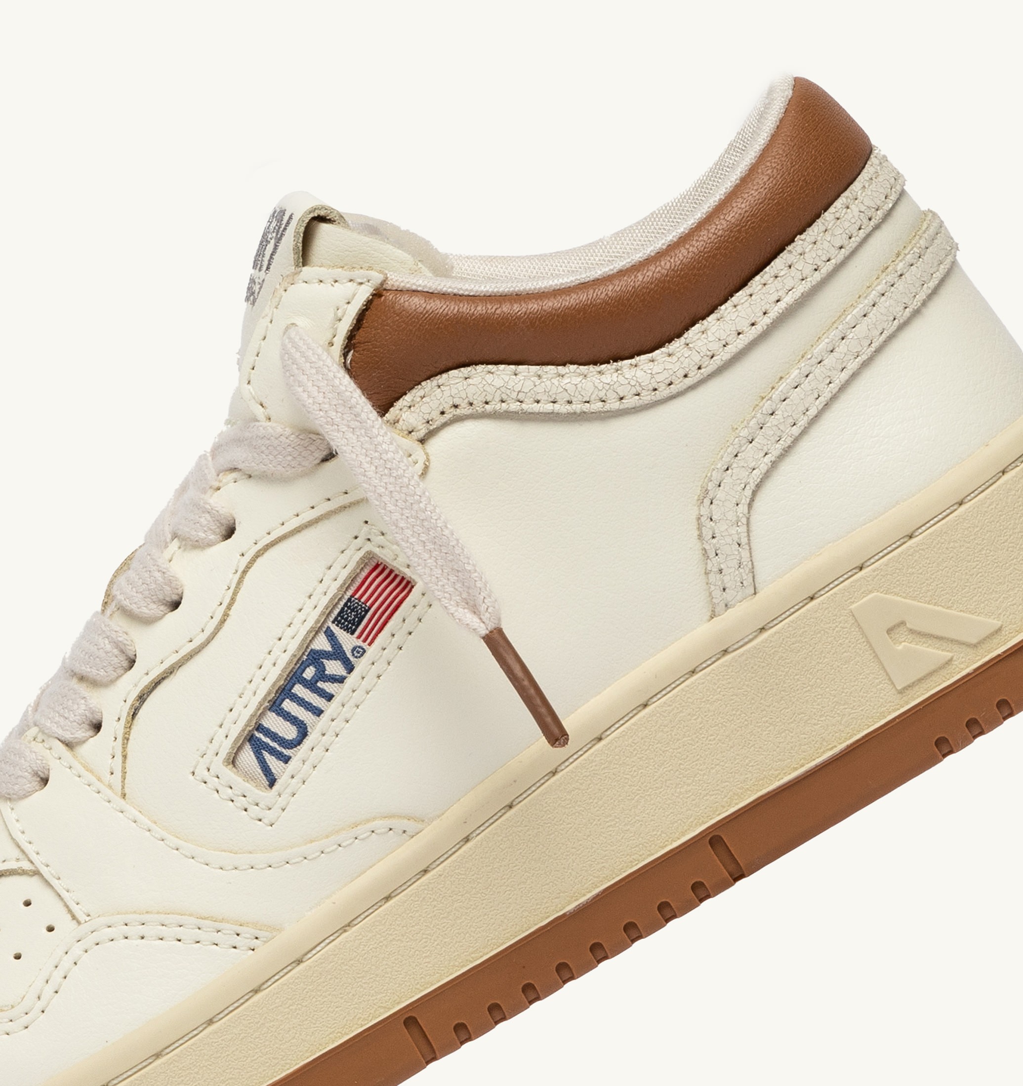 SNEAKERS MED-WAY IN PELLE COLORE MARSHMALLOW E BROWN SUGAR
