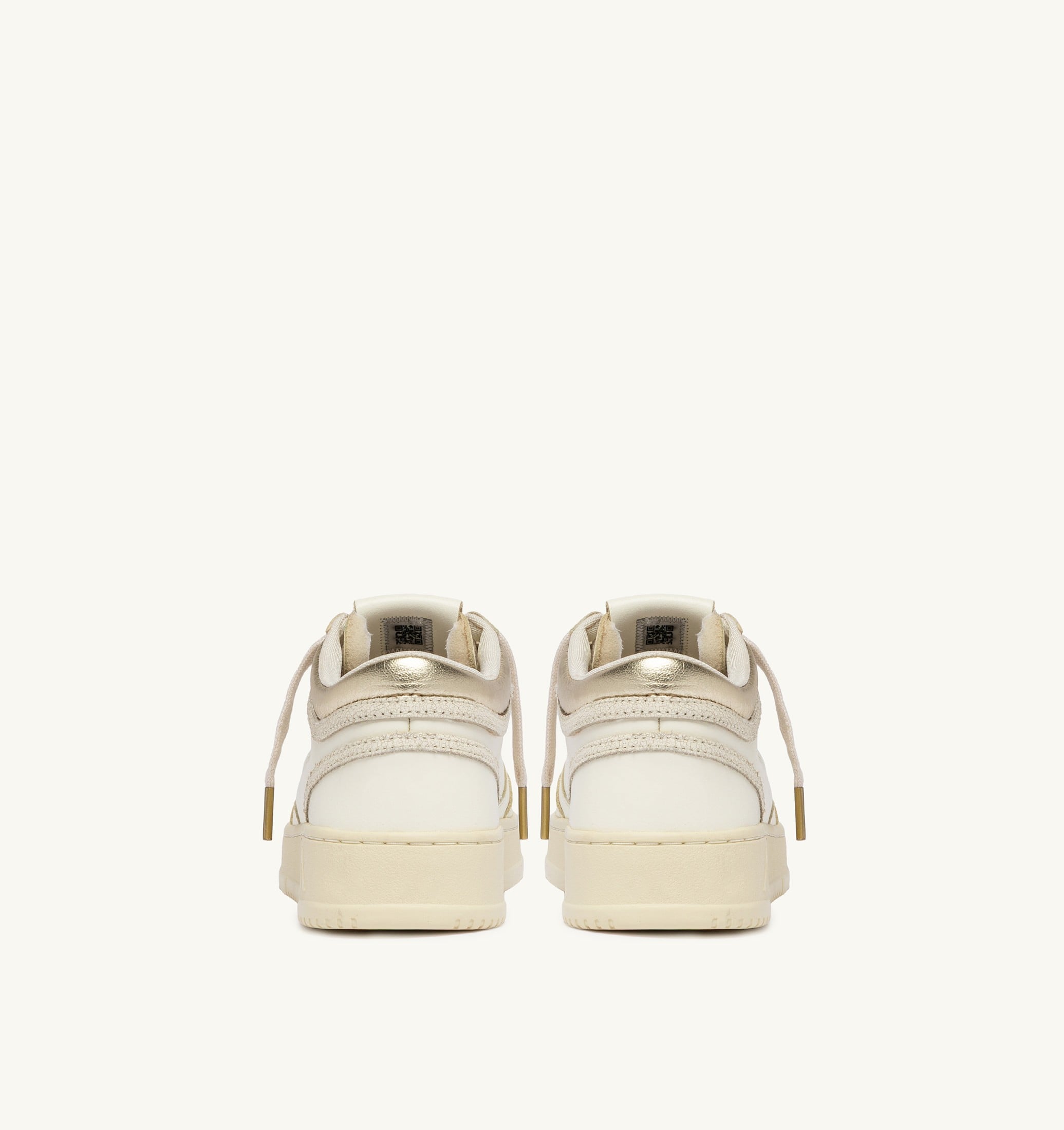 SNEAKERS MED-WAY IN PELLE COLORE MARSHMALLOW E PLATINO