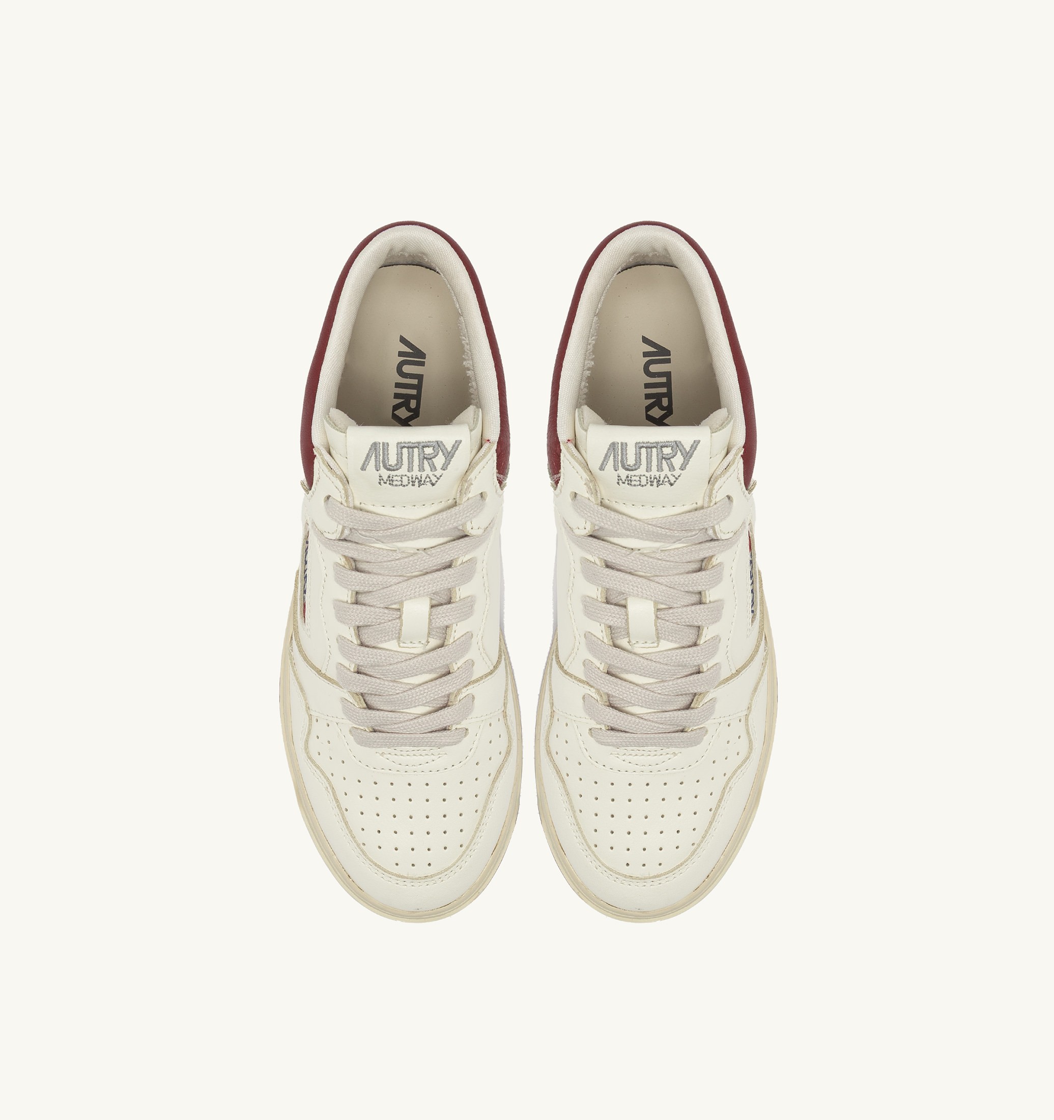 SNEAKERS MED-WAY IN PELLE COLORE MARSHMALLOW E SYRAH
