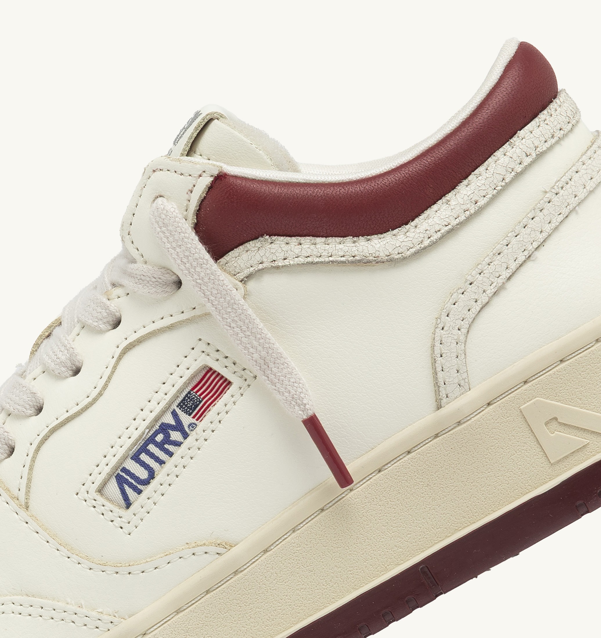 SNEAKERS MED-WAY IN PELLE COLORE MARSHMALLOW E SYRAH
