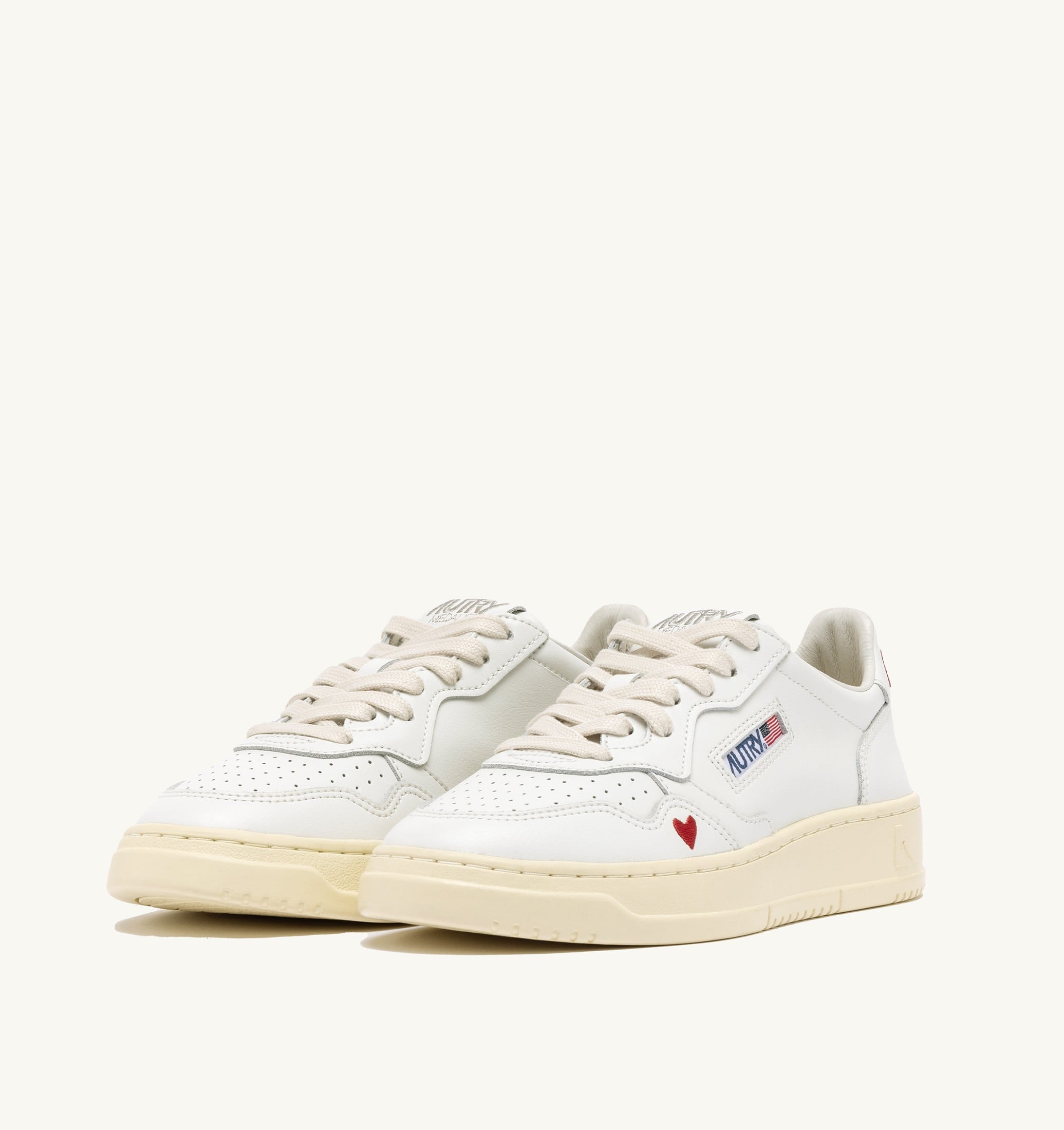 SNEAKERS MEDALIST 'LOVE' IN PELLE BIANCA E ROSSA