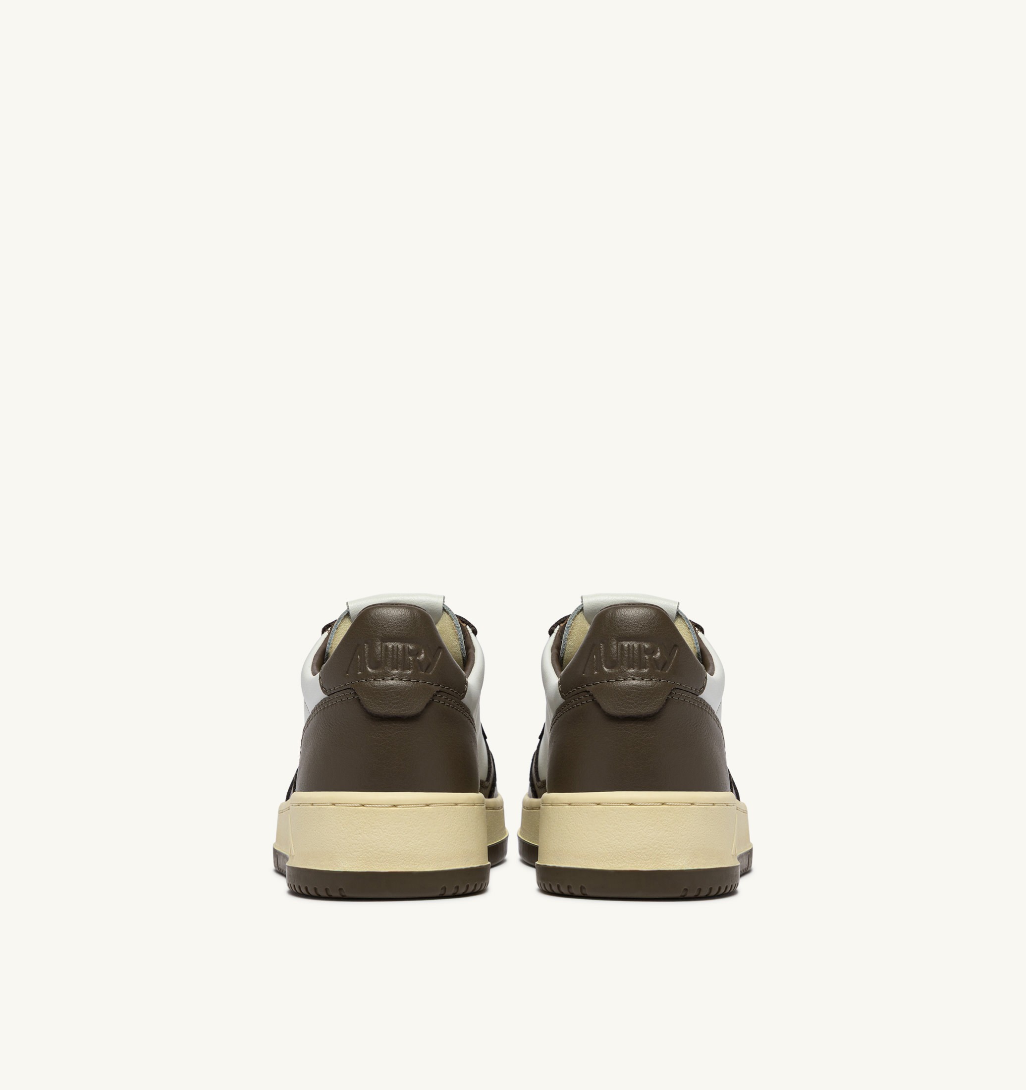 SNEAKERS MEDALIST LOW BICOLOR IN PELLE BIANCA E CHOCOLATE