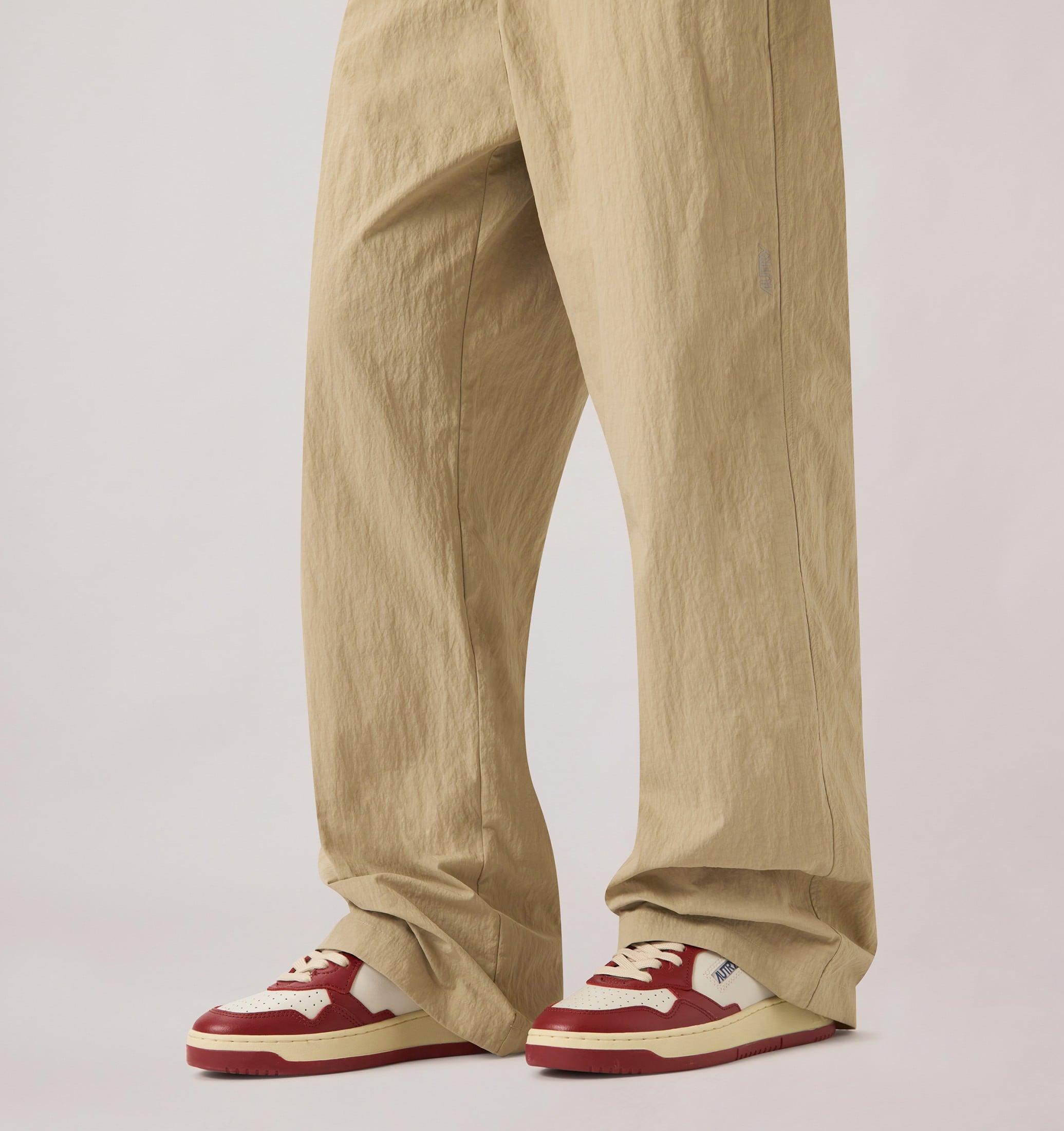 SNEAKERS MEDALIST LOW BICOLOR IN PELLE BIANCA E DEEP CLARET