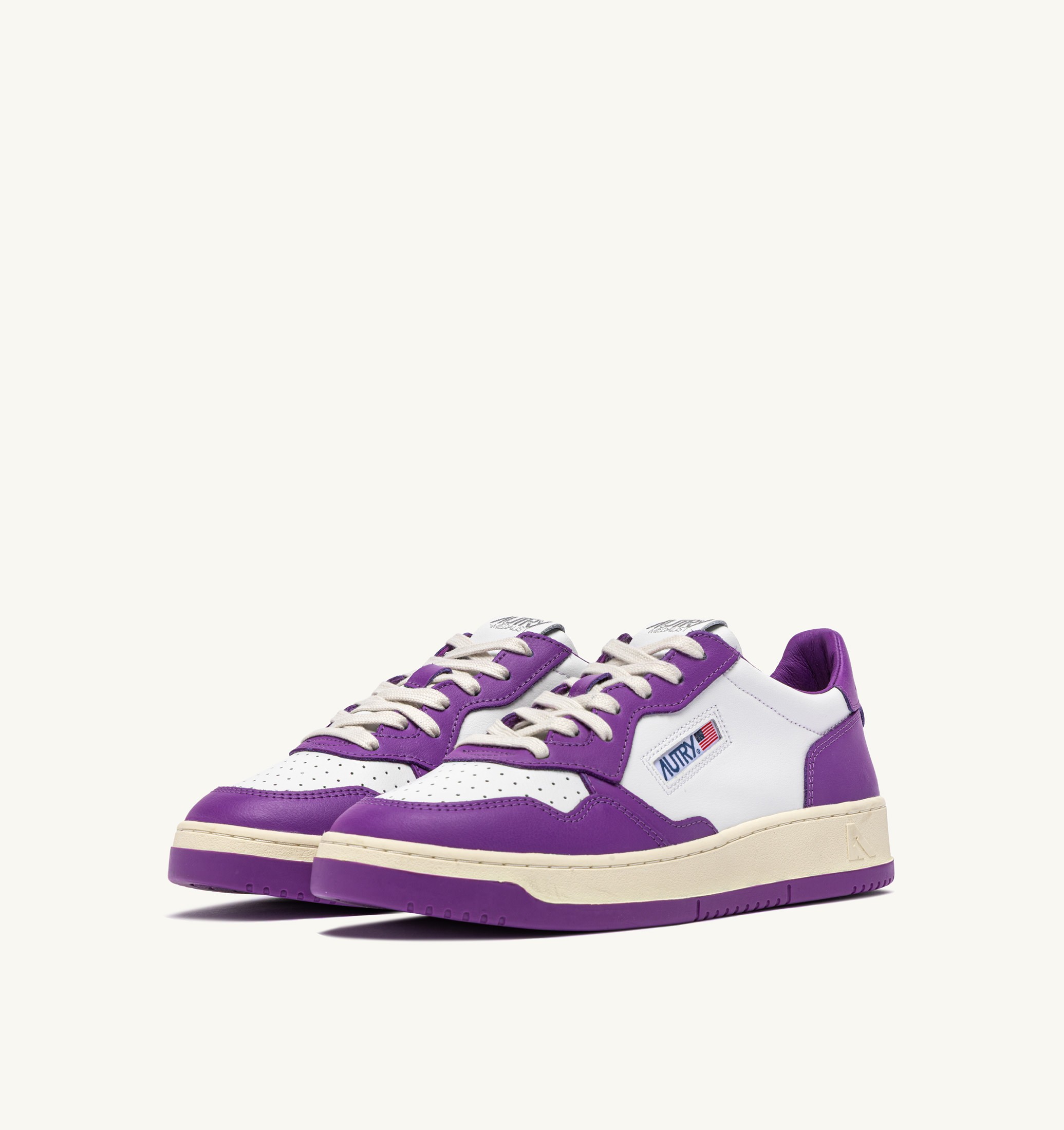 SNEAKERS MEDALIST LOW BICOLOR IN PELLE BIANCA E DEWBERRY