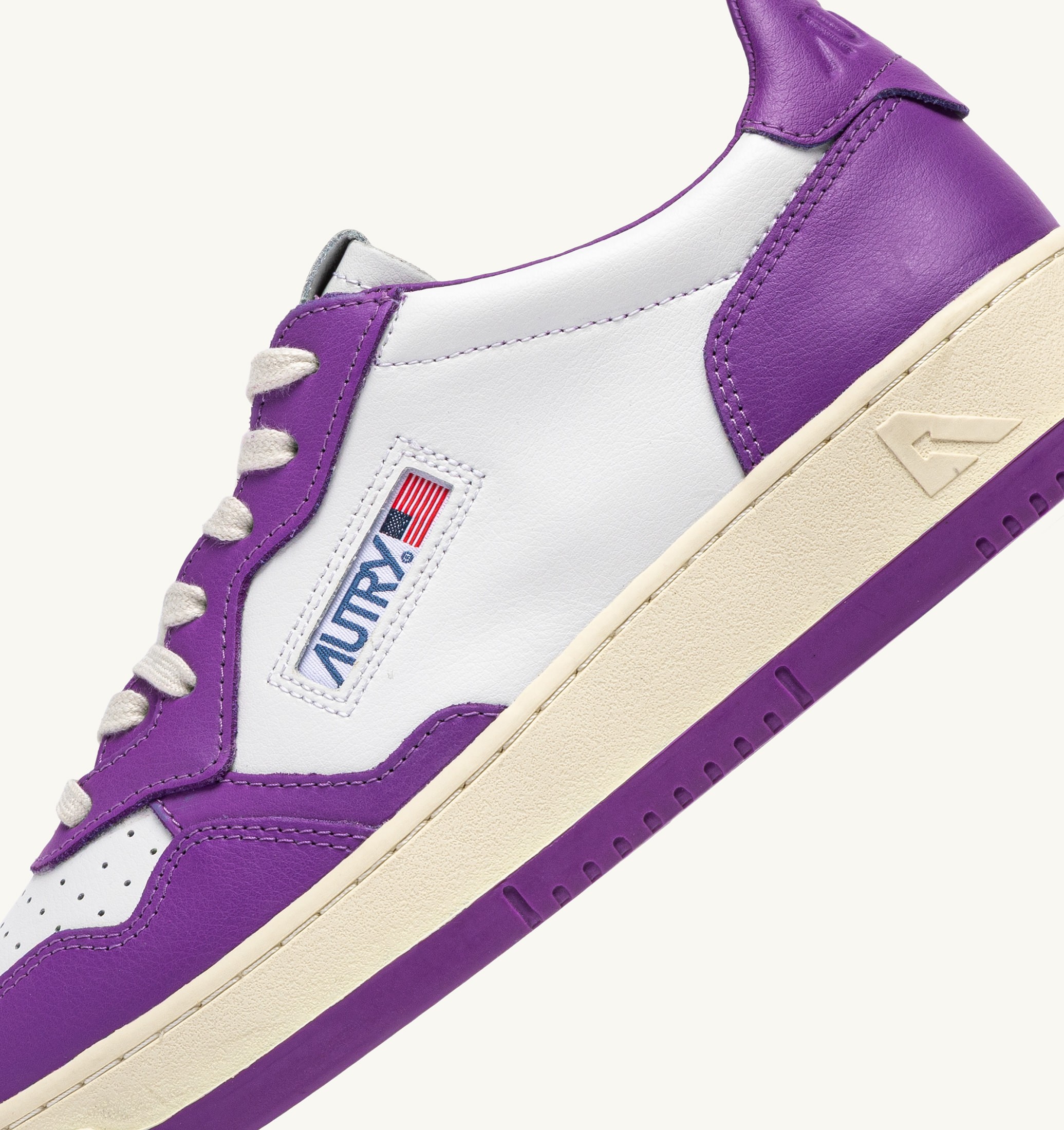 SNEAKERS MEDALIST LOW BICOLOR IN PELLE BIANCA E DEWBERRY