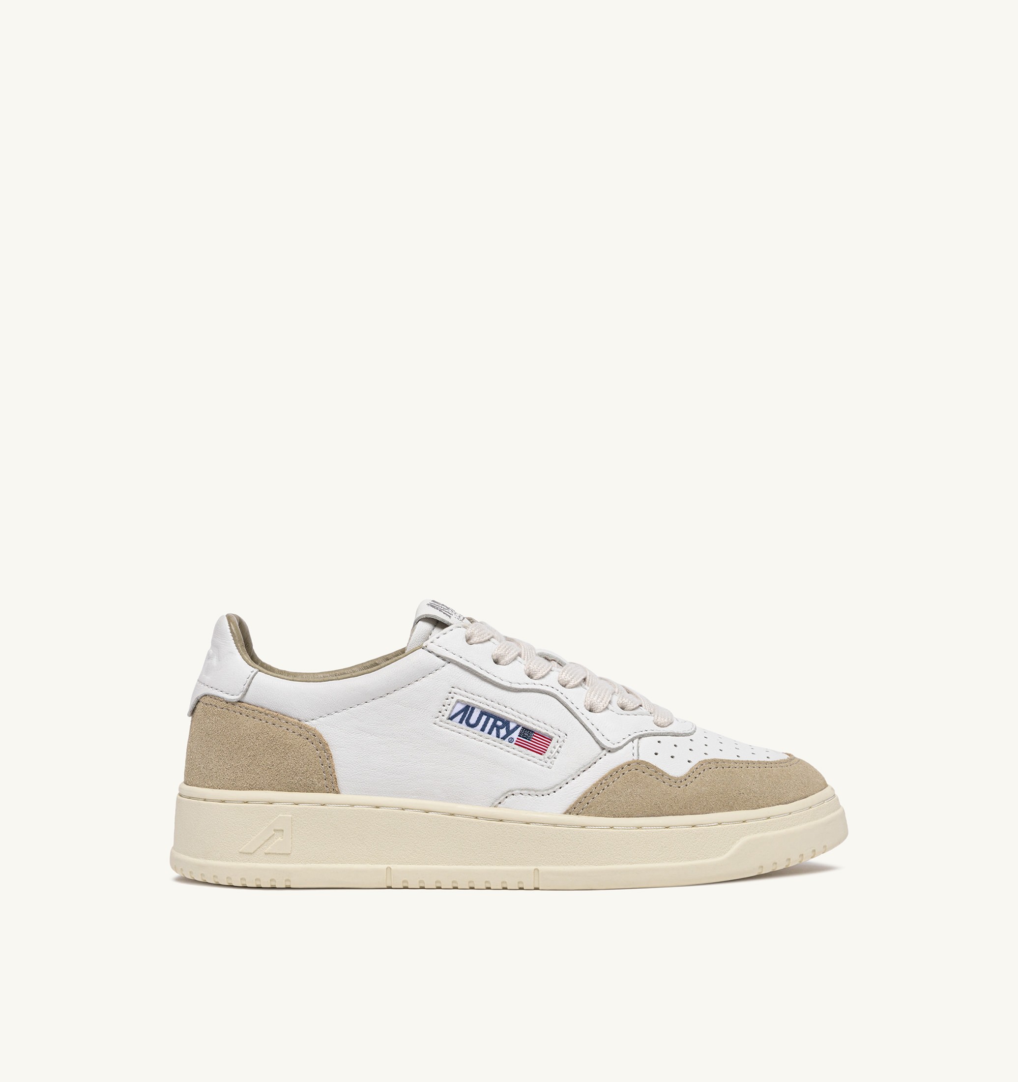 SNEAKERS MEDALIST LOW IN NAPPA BIANCA E SUEDE SPONGE