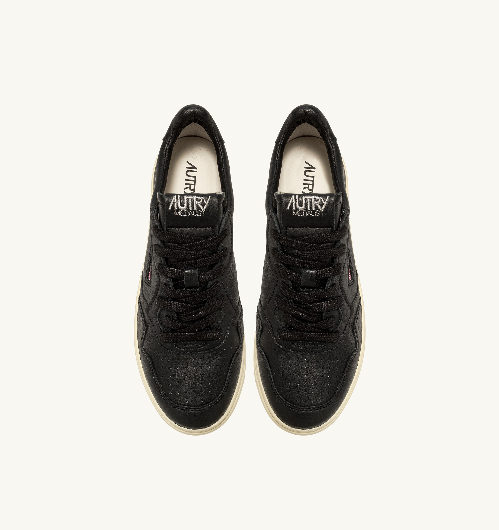 SNEAKERS MEDALIST LOW IN NAPPA NERA SUPER SOFT