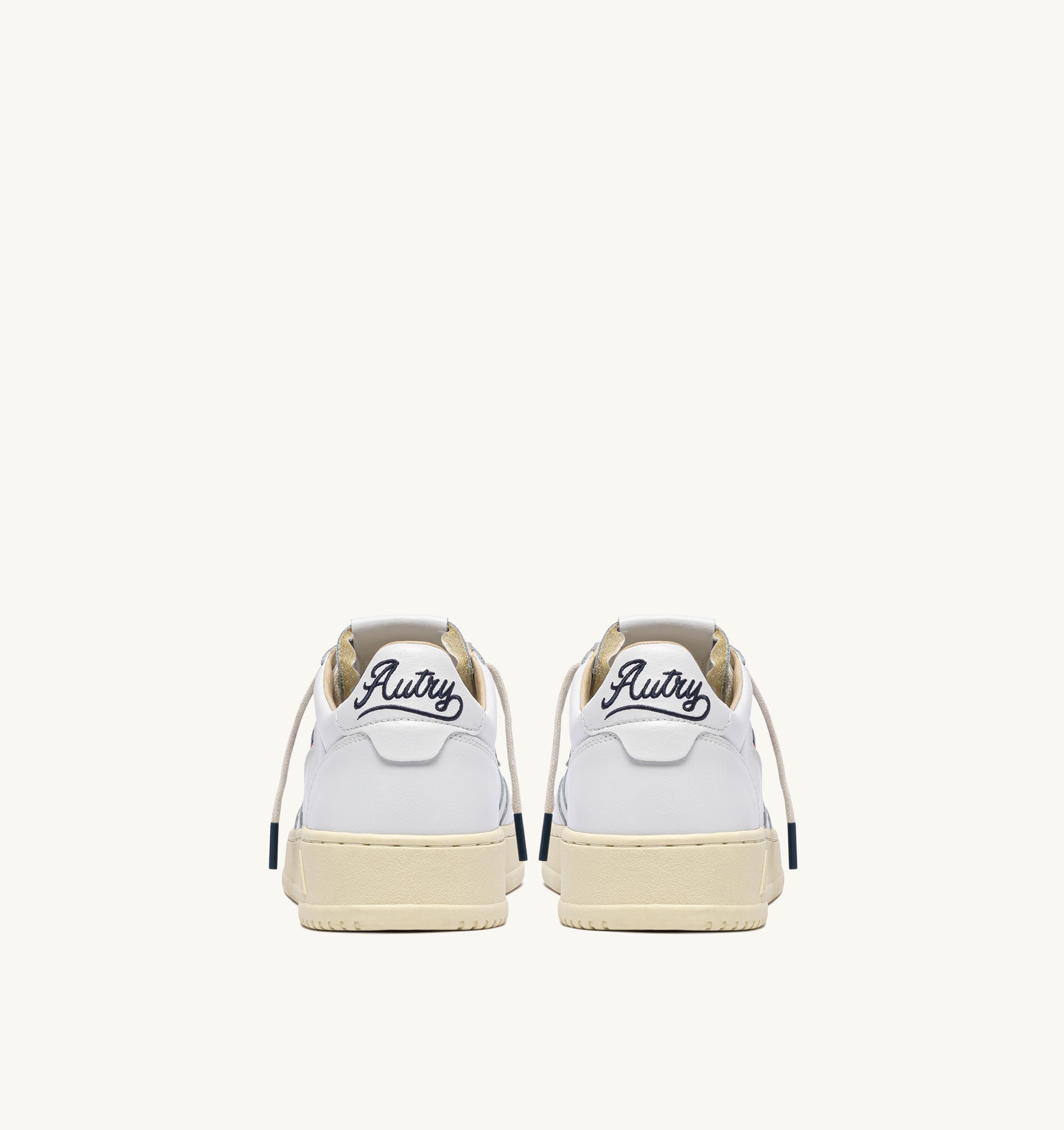 SNEAKERS MEDALIST LOW IN PELLE BIANCA CON DETTAGLI SPACE BLUE