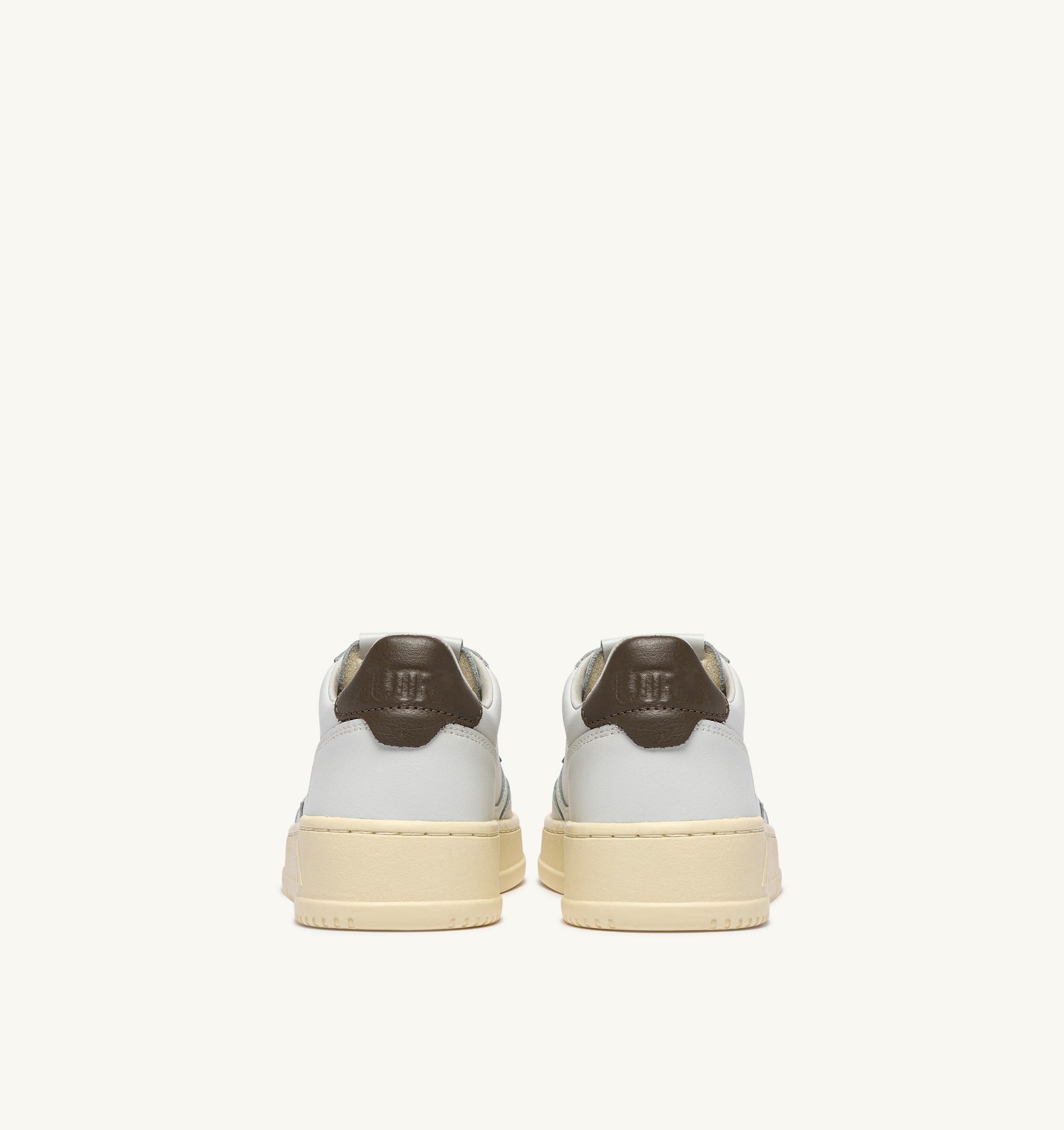 SNEAKERS MEDALIST LOW IN PELLE BIANCA E CHOCOLATE