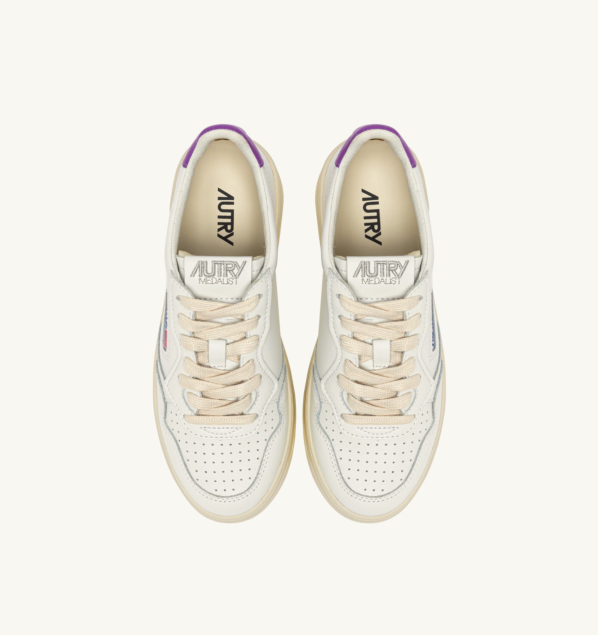 SNEAKERS MEDALIST LOW IN PELLE BIANCA E DEWBERRY