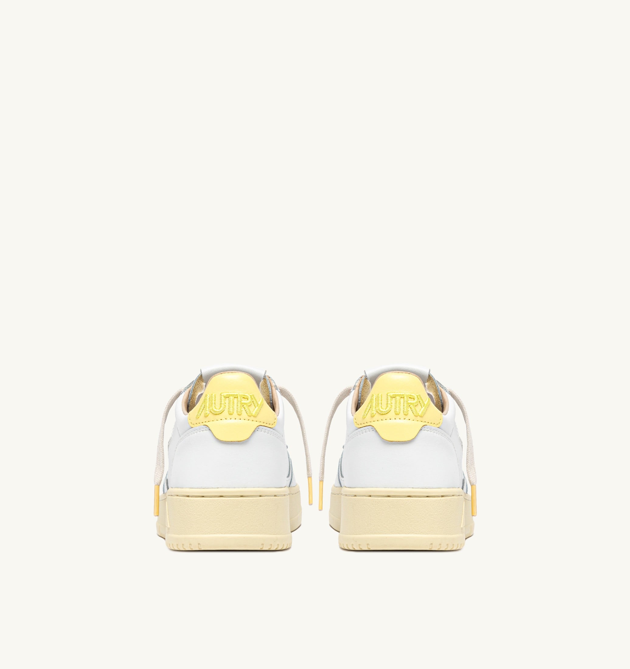 SNEAKERS MEDALIST LOW IN PELLE BIANCA E LEMON MERINGUE