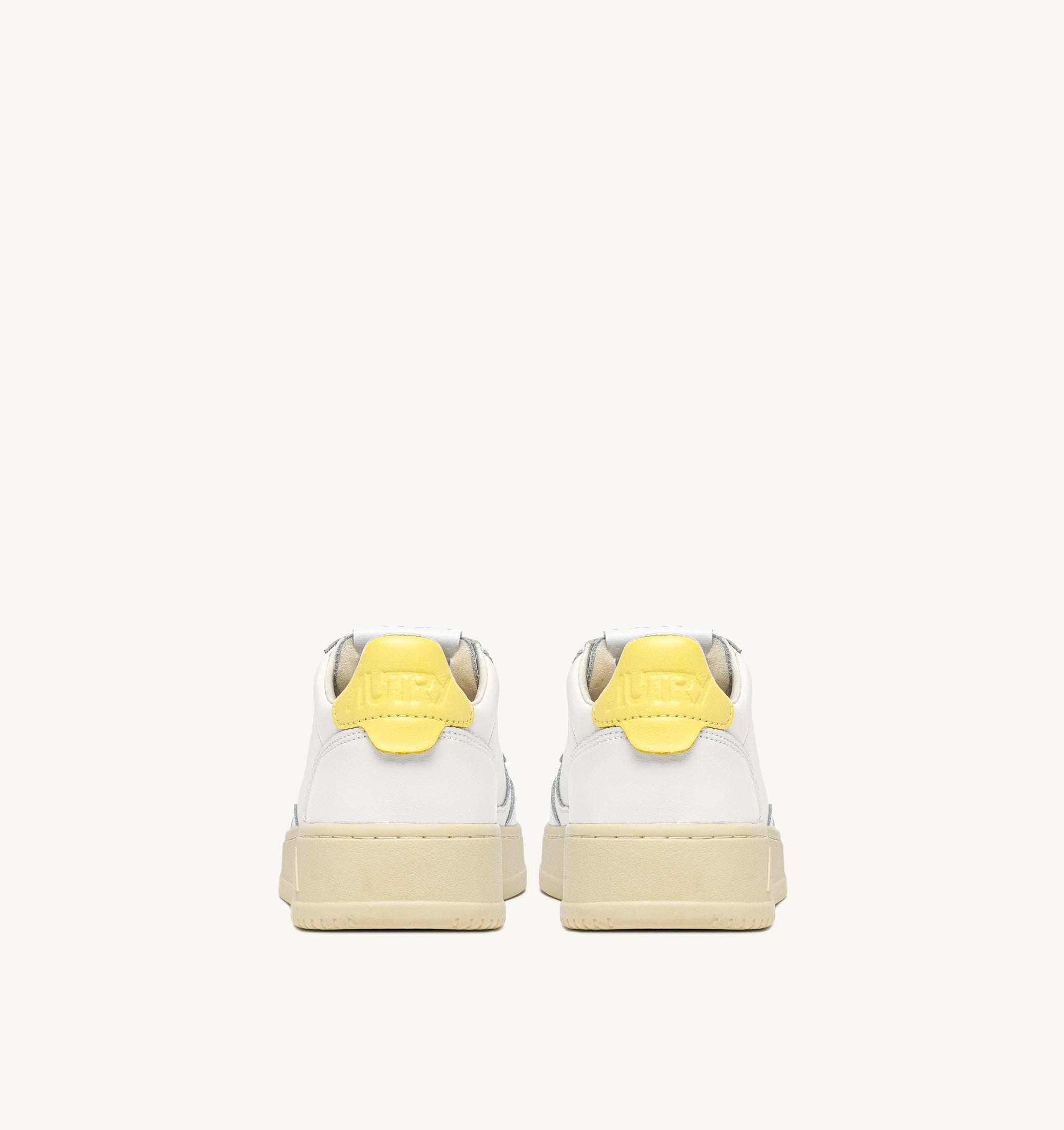 SNEAKERS MEDALIST LOW IN PELLE BIANCA E LEMON MERINGUE