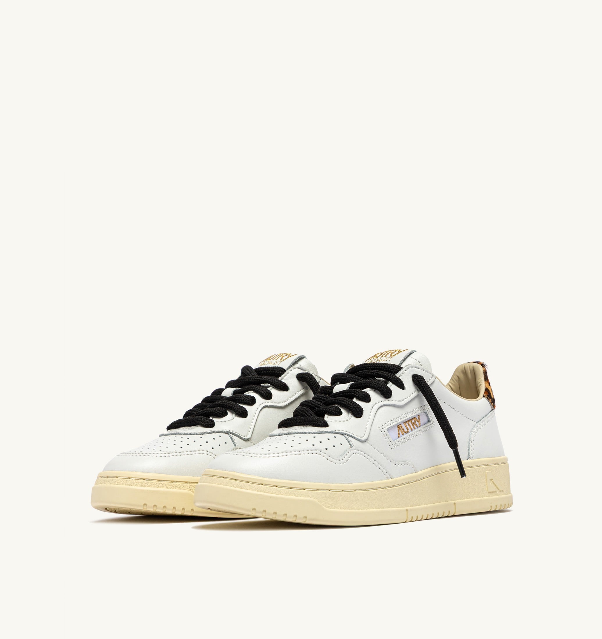 SNEAKERS MEDALIST LOW IN PELLE BIANCA E LEOPARD