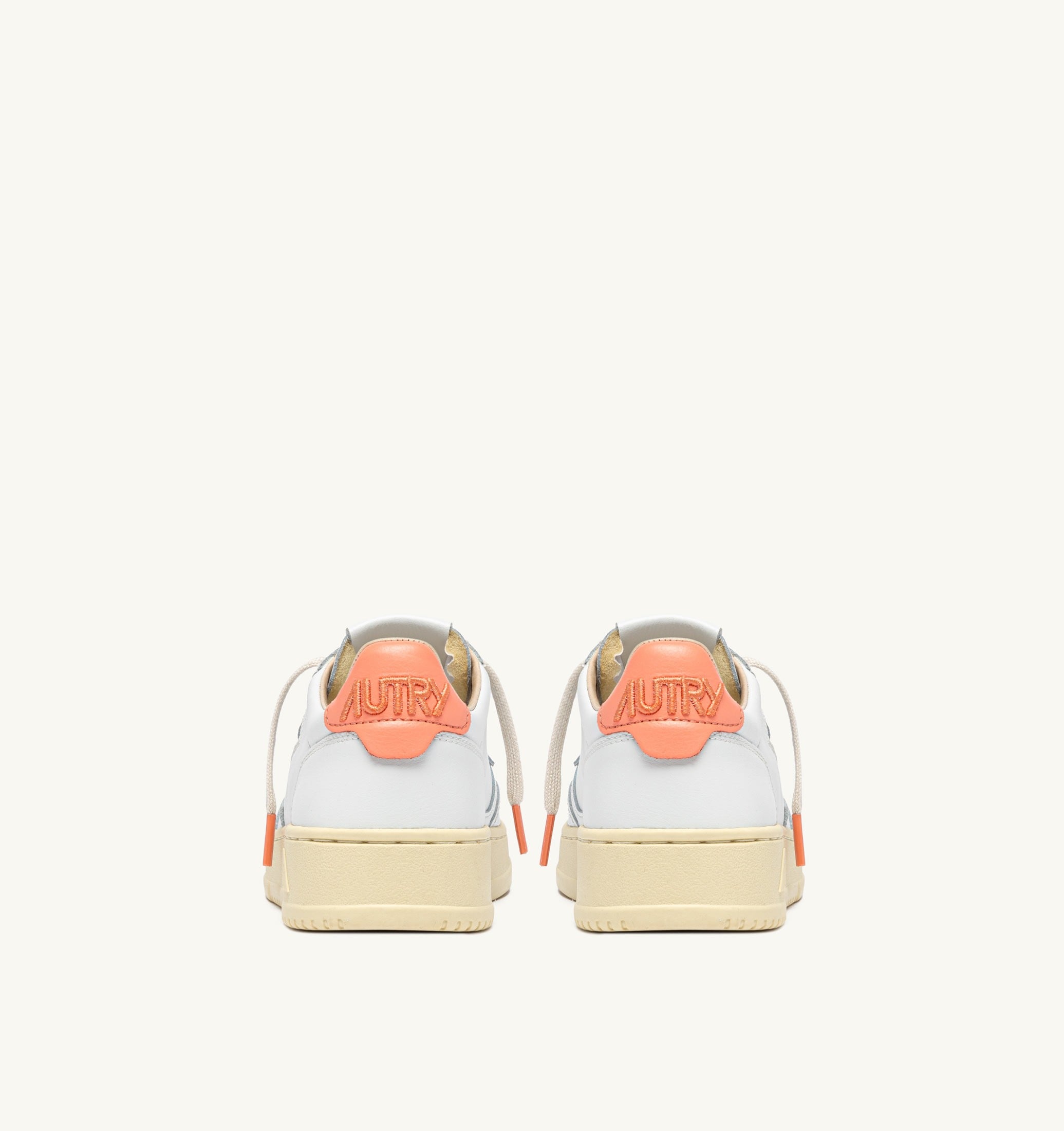SNEAKERS MEDALIST LOW IN PELLE BIANCA E PEACH PINK