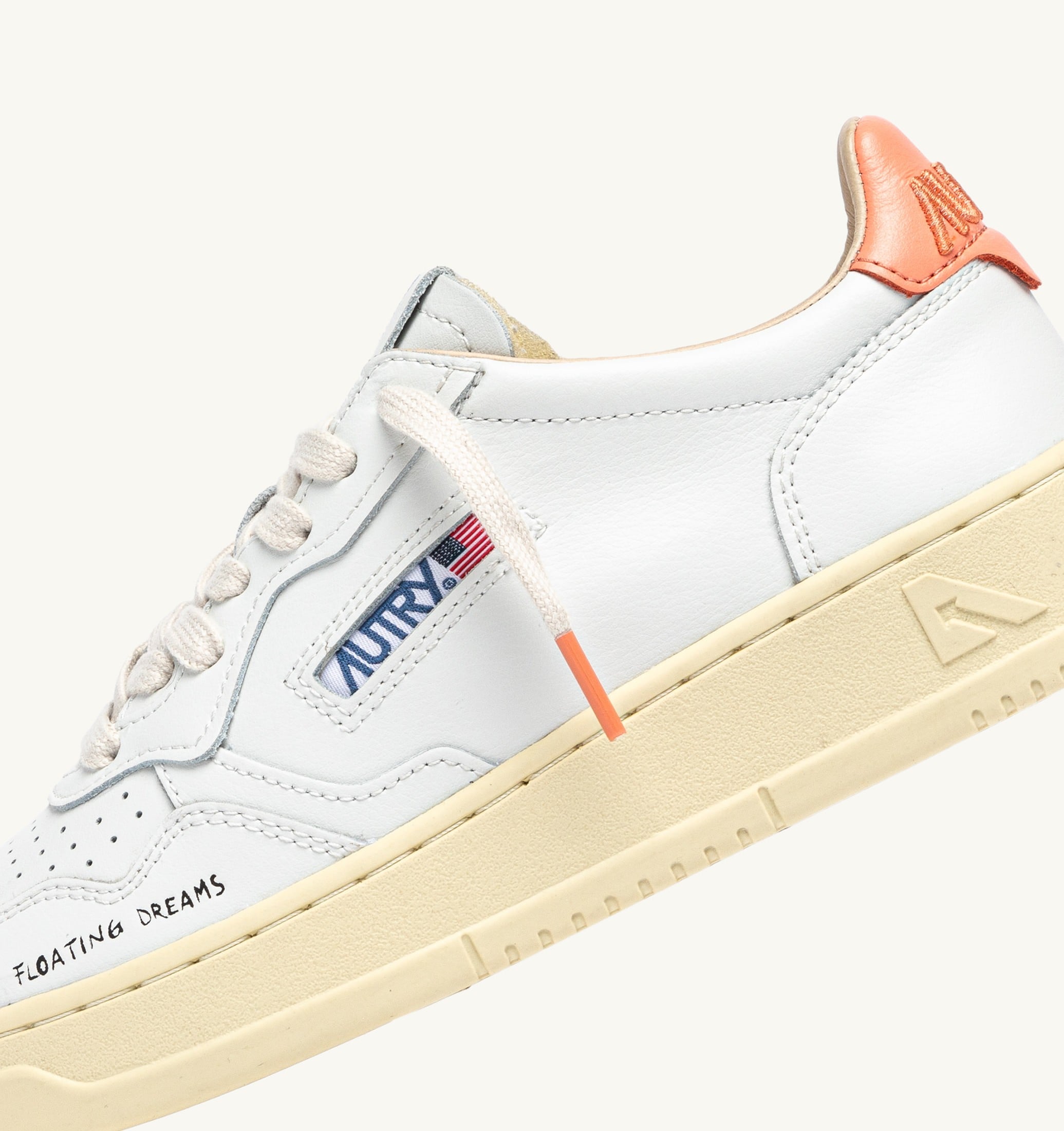 SNEAKERS MEDALIST LOW IN PELLE BIANCA E PEACH PINK