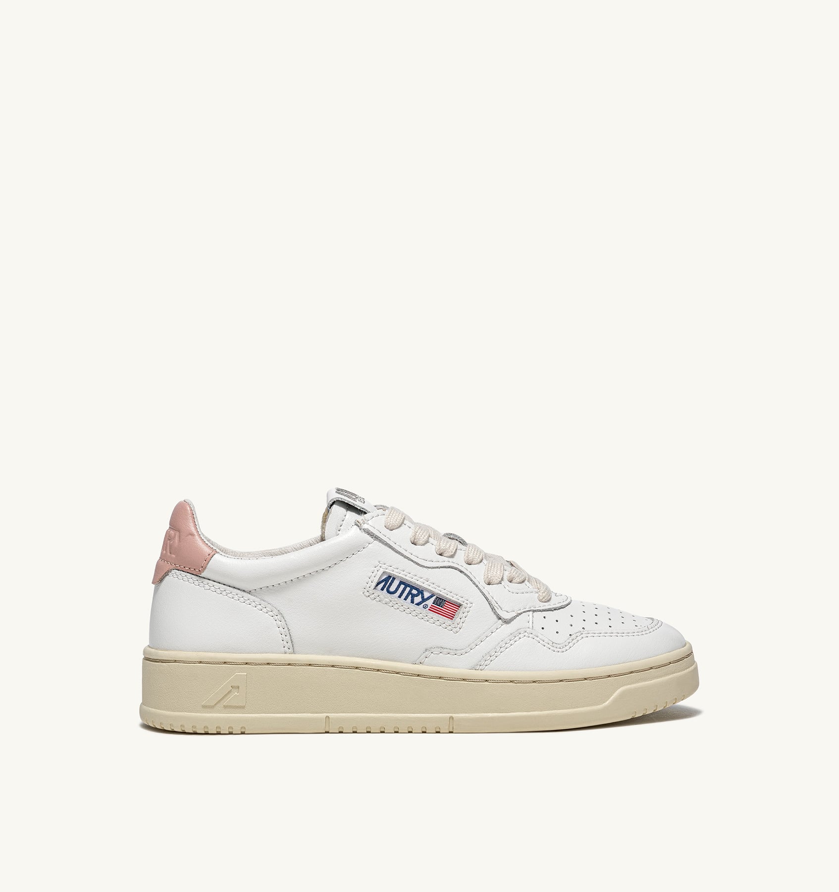 SNEAKERS MEDALIST LOW IN PELLE BIANCA E ROSA