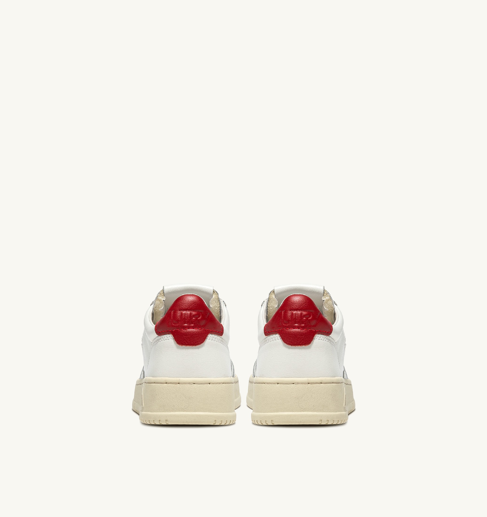 SNEAKERS MEDALIST LOW IN PELLE BIANCA E ROSSA