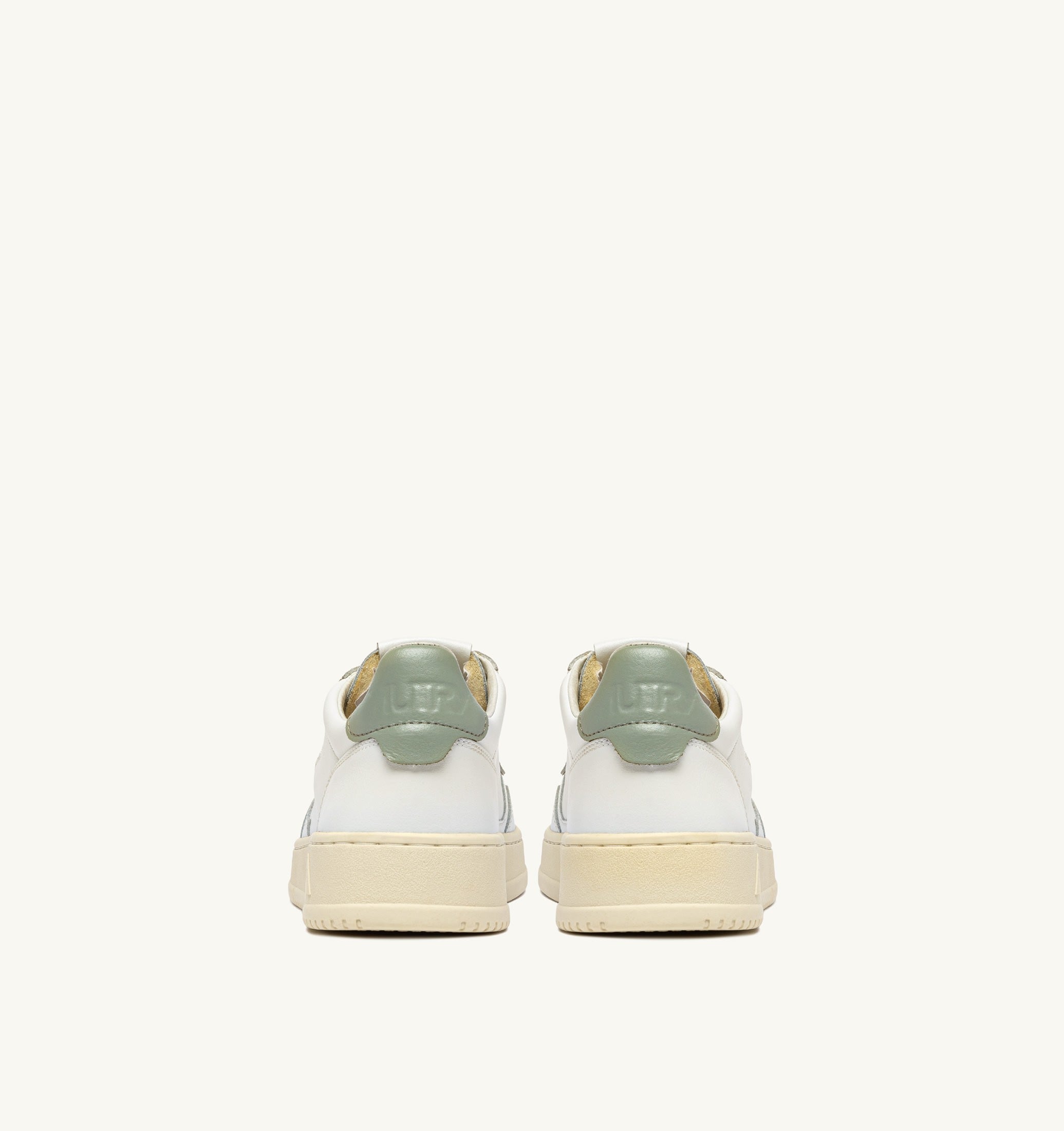 SNEAKERS MEDALIST LOW IN PELLE BIANCA E SEA GREEN