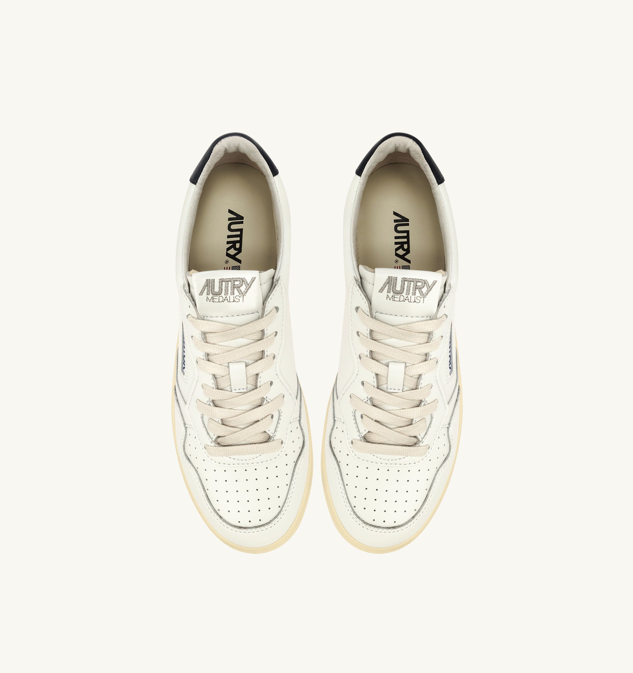 SNEAKERS MEDALIST LOW IN PELLE BIANCA E SPACE