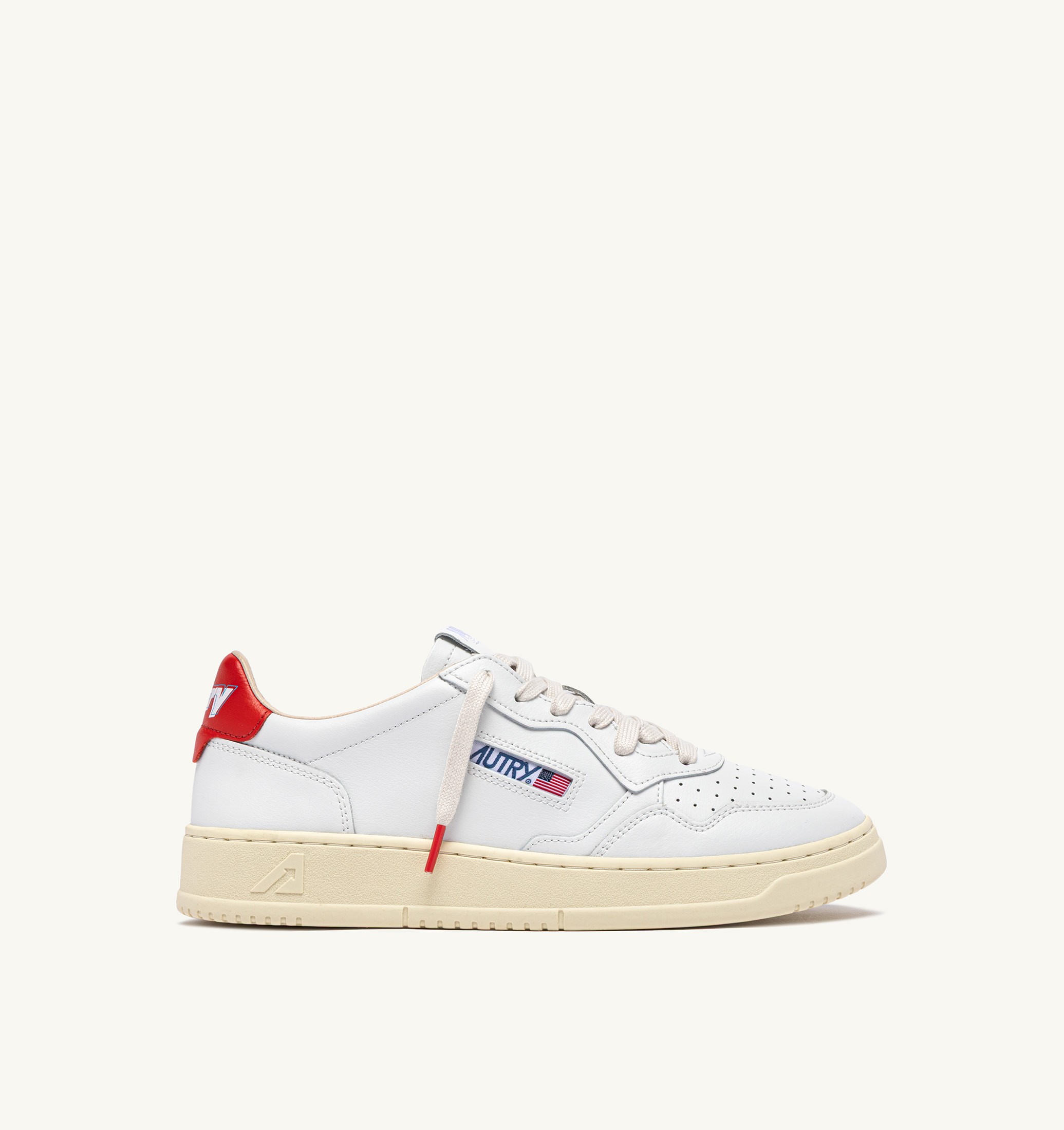 SNEAKERS MEDALIST LOW IN PELLE BIANCA E SPICY ORANGE