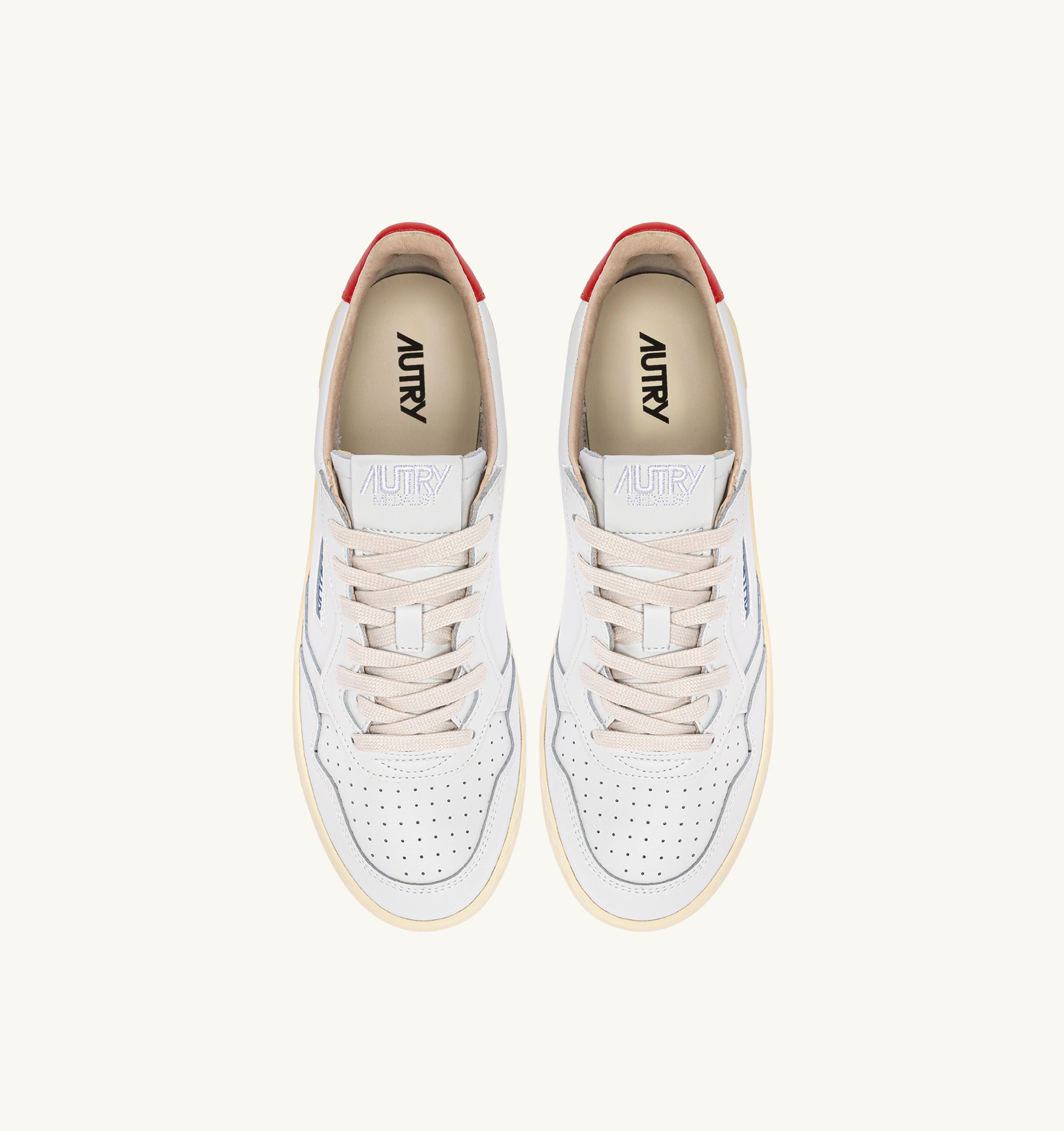SNEAKERS MEDALIST LOW IN PELLE BIANCA E SPICY ORANGE