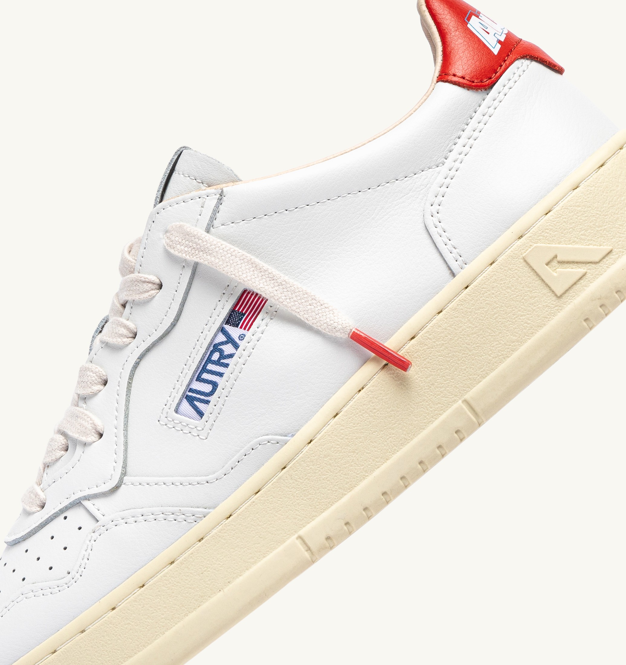 SNEAKERS MEDALIST LOW IN PELLE BIANCA E SPICY ORANGE