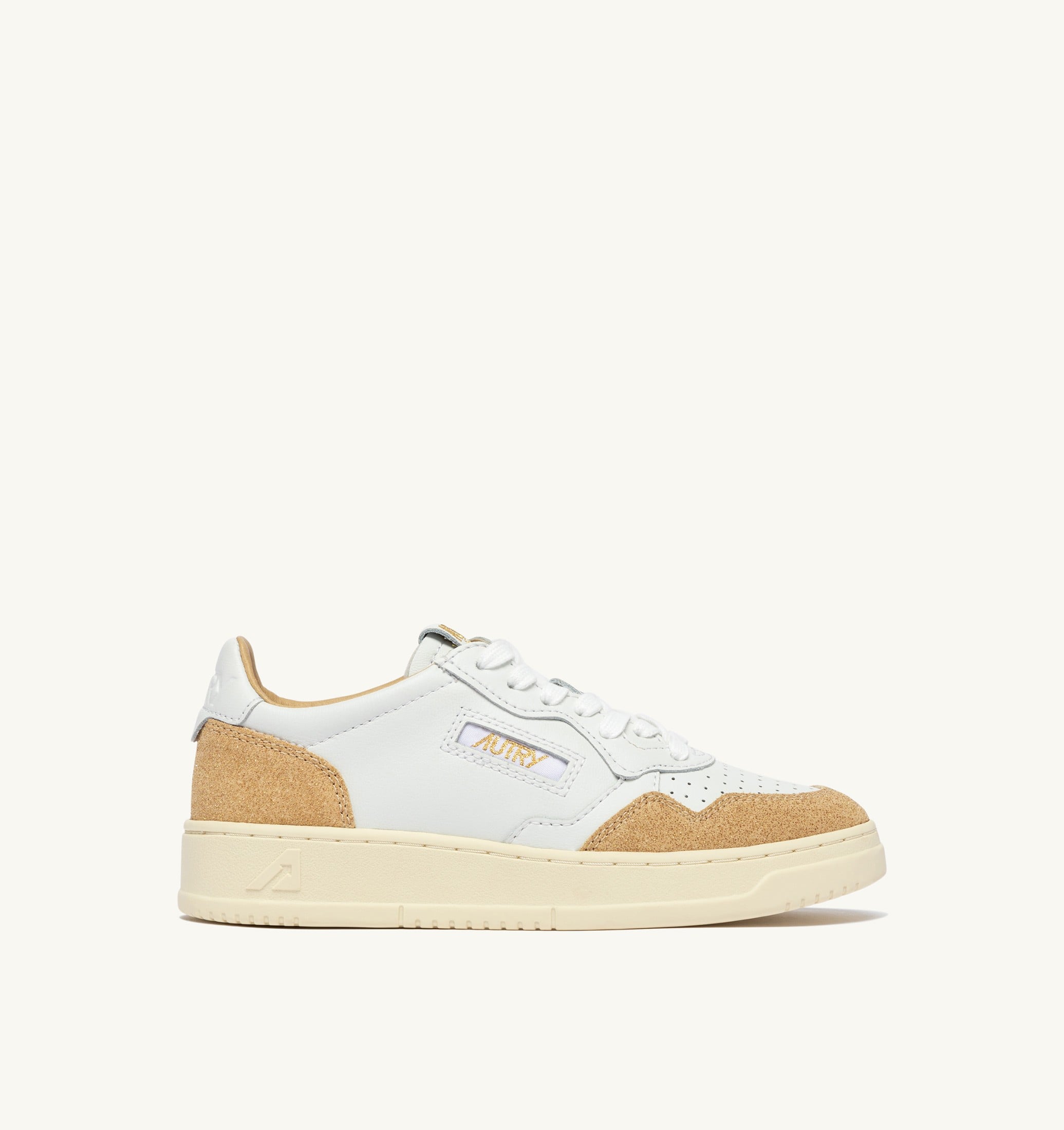 SNEAKERS MEDALIST LOW IN PELLE BIANCA E STARS ECRU