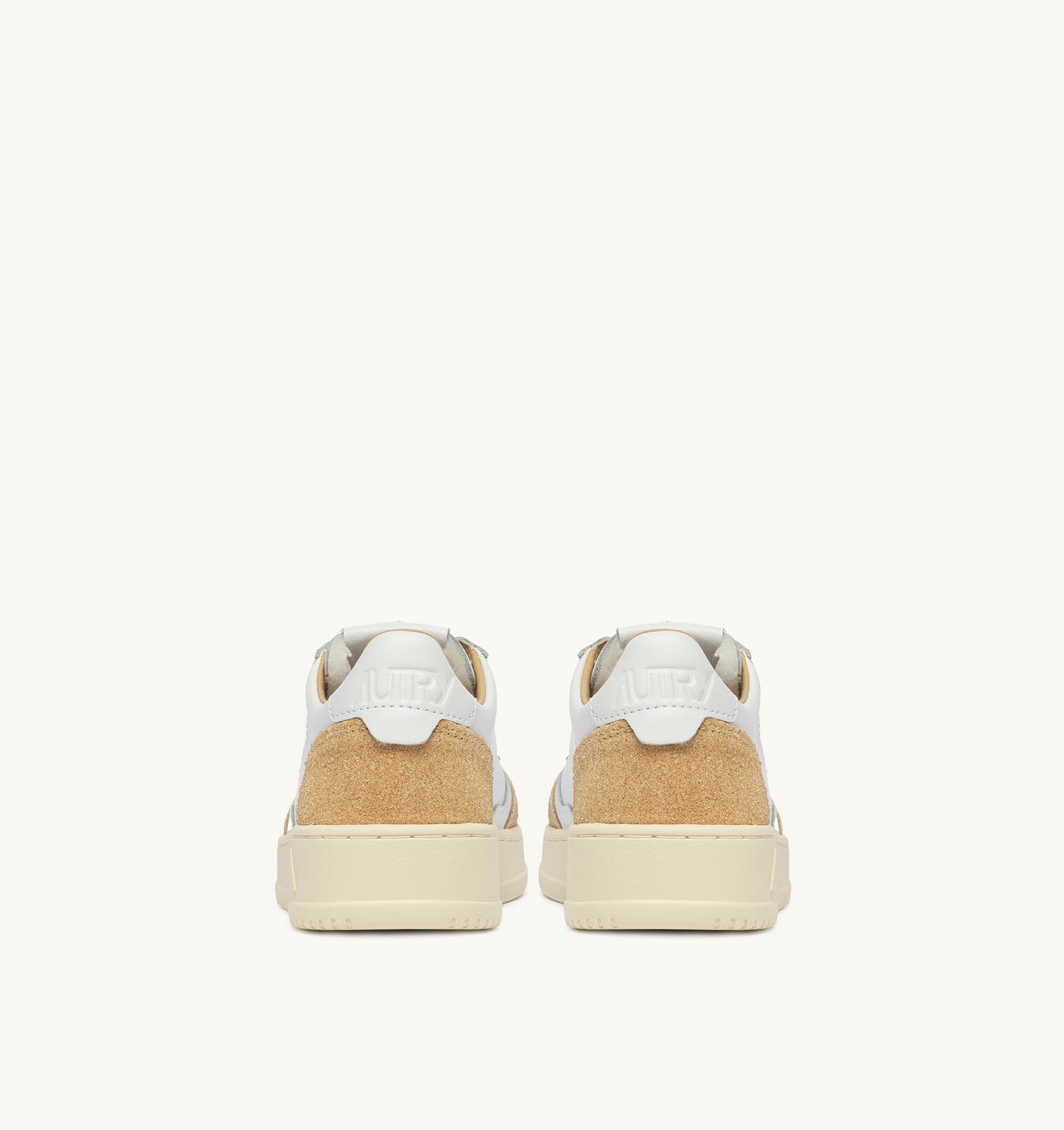 SNEAKERS MEDALIST LOW IN PELLE BIANCA E STARS ECRU