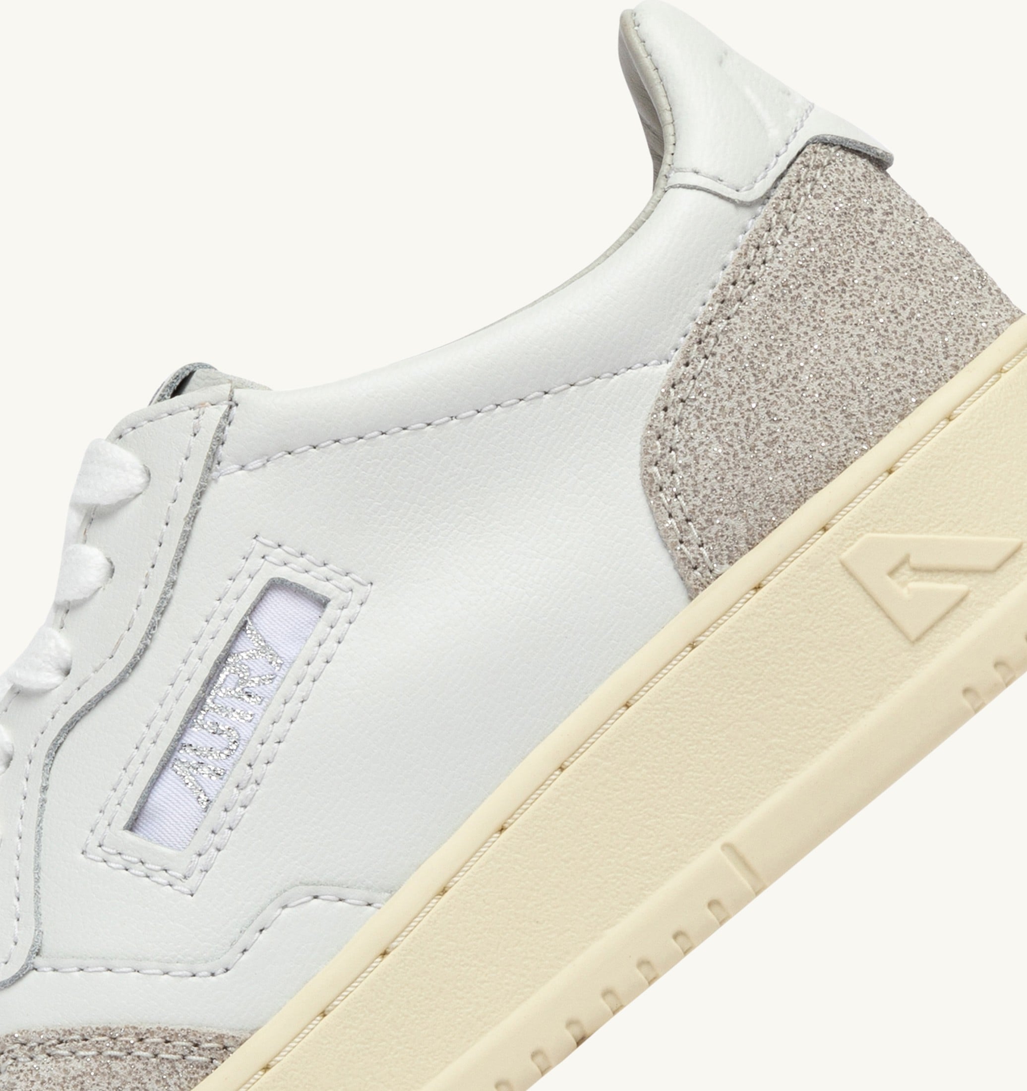 SNEAKERS MEDALIST LOW IN PELLE BIANCA E STARS GRIGIO