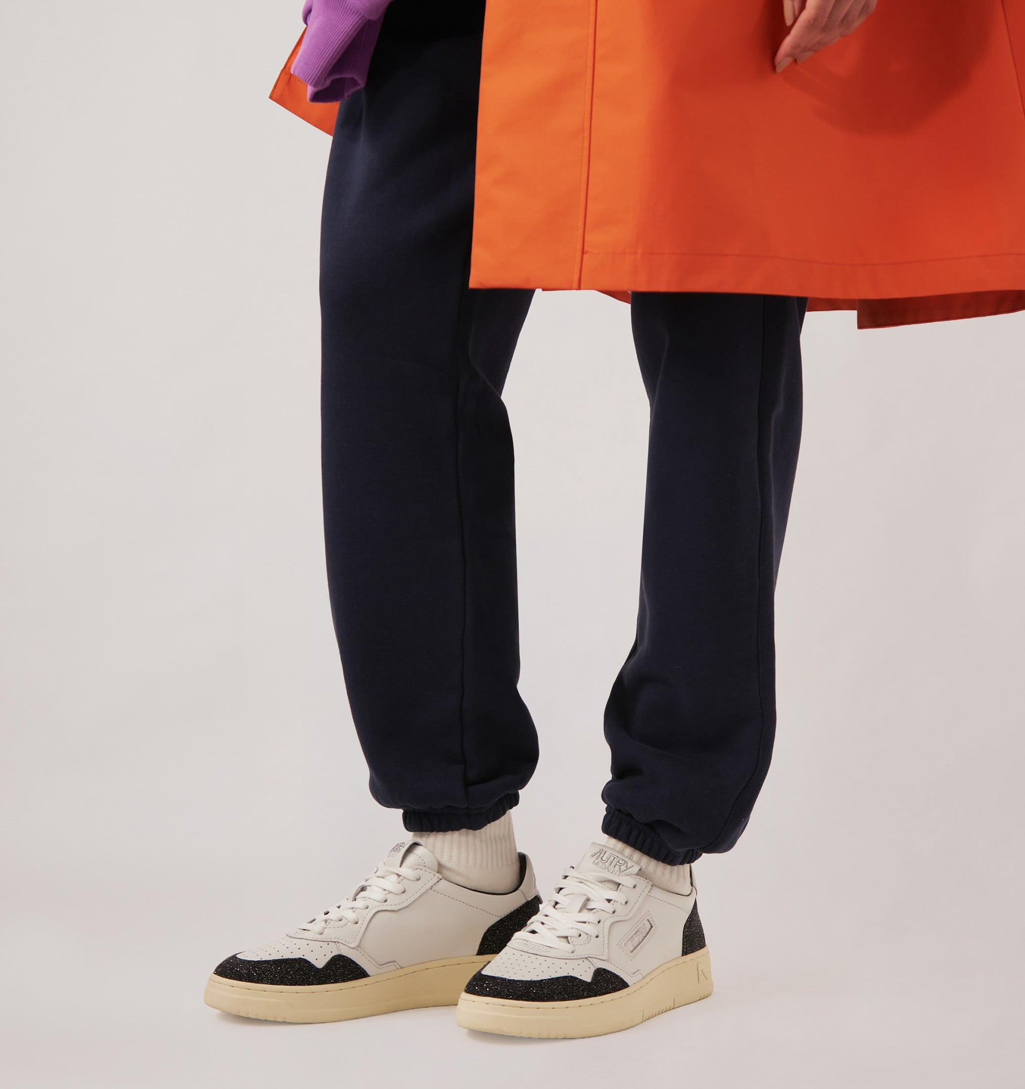 SNEAKERS MEDALIST LOW IN PELLE BIANCA E STARS OFF BLACK