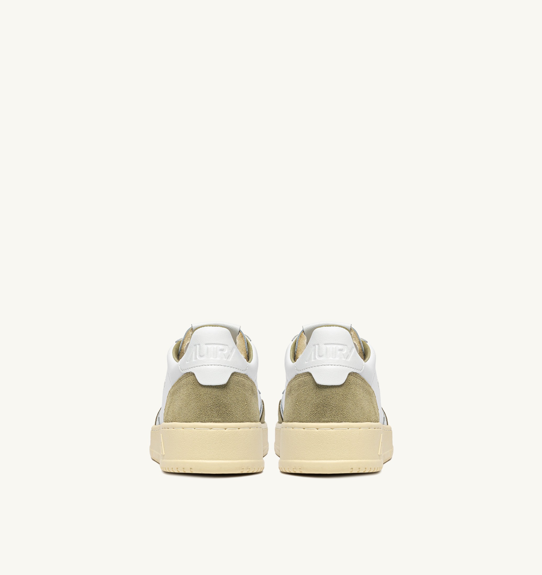 SNEAKERS MEDALIST LOW IN PELLE BIANCA E SUEDE GREY GREEN