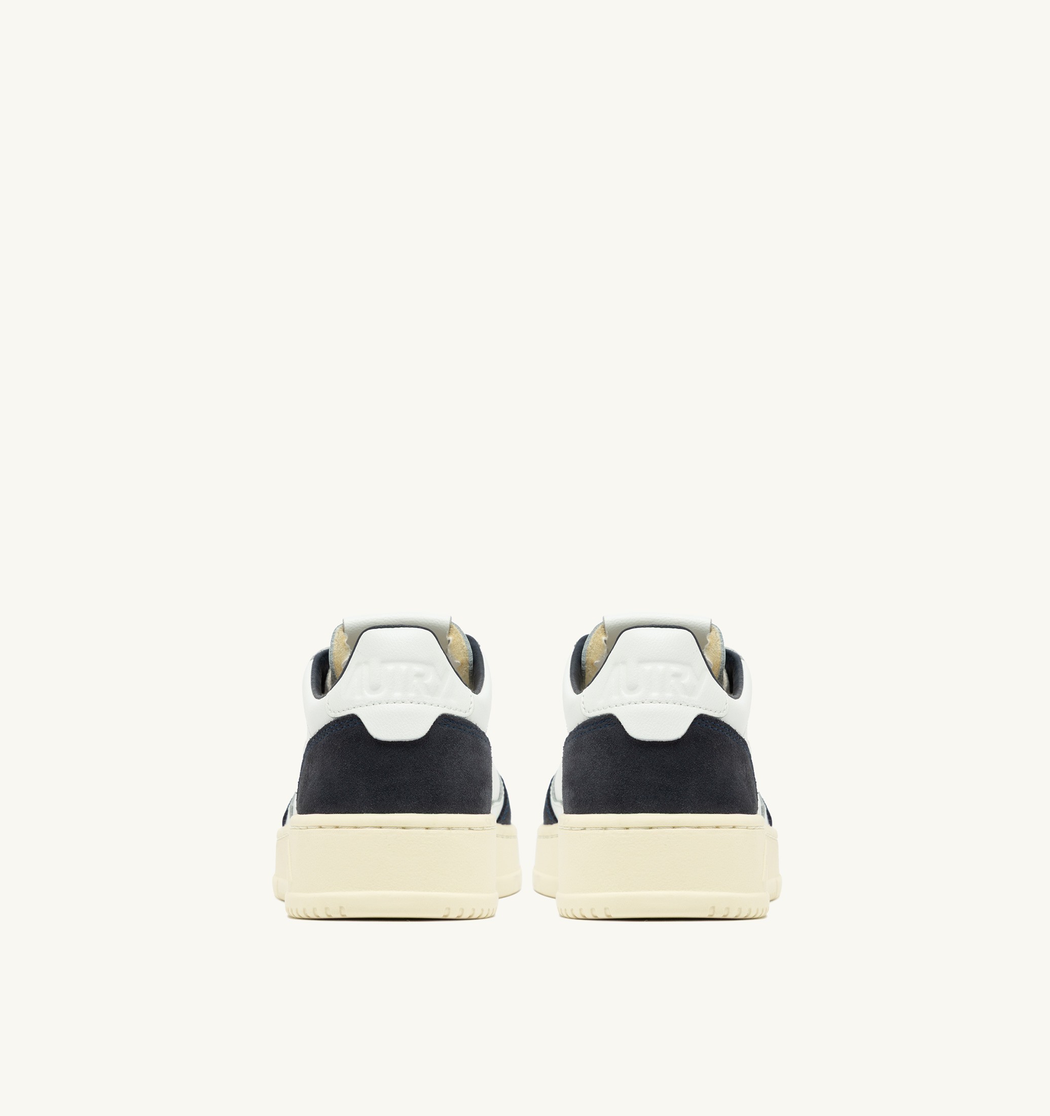 SNEAKERS MEDALIST LOW IN PELLE BIANCA E SUEDE OCEANO