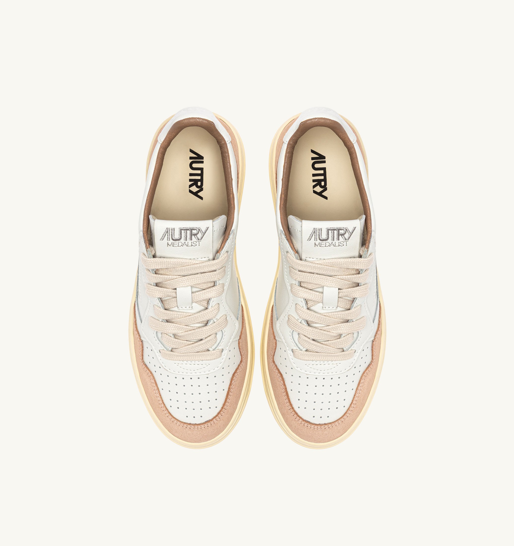 SNEAKERS MEDALIST LOW IN PELLE BIANCA E SUEDE PHARD