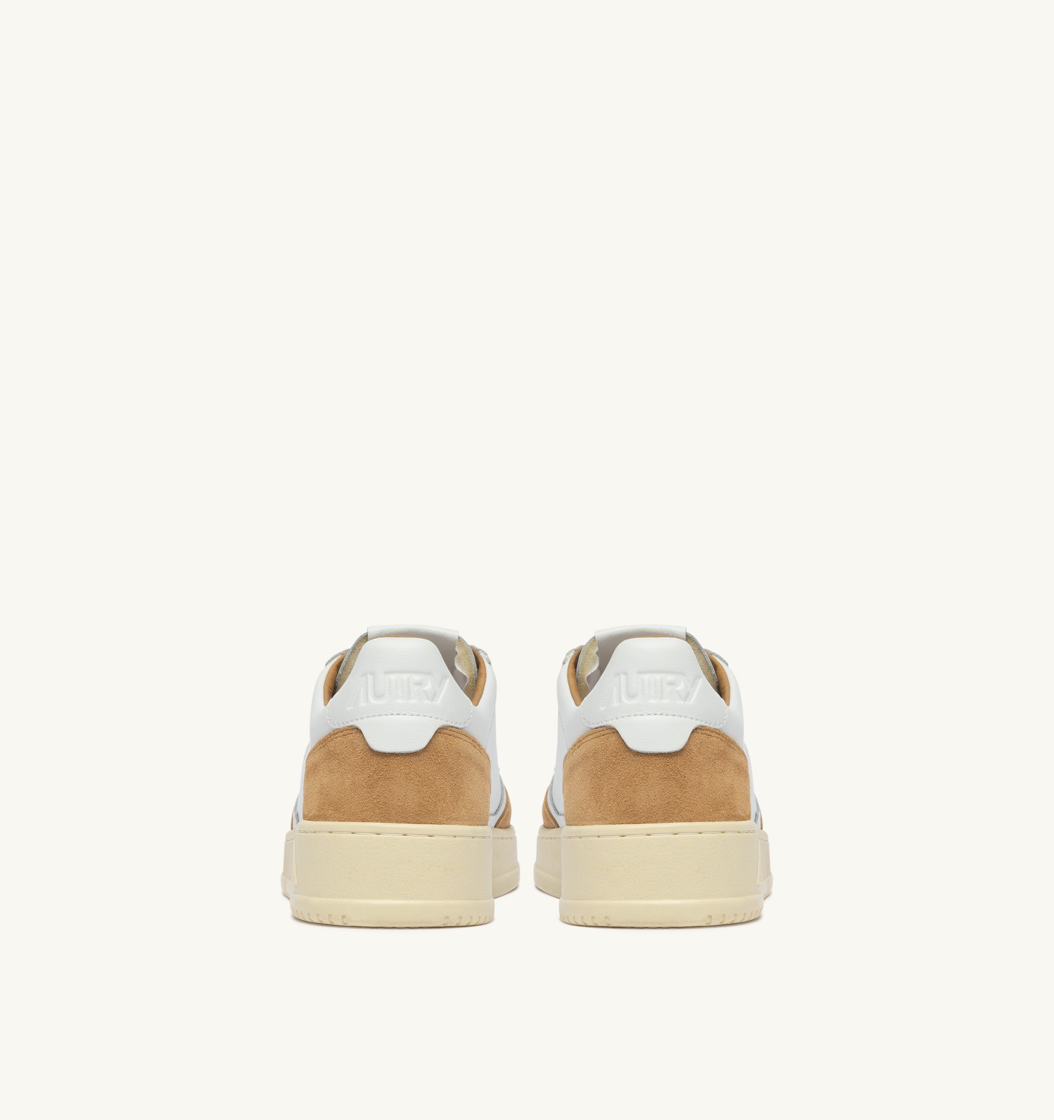 SNEAKERS MEDALIST LOW IN PELLE BIANCA E SUEDE RAME