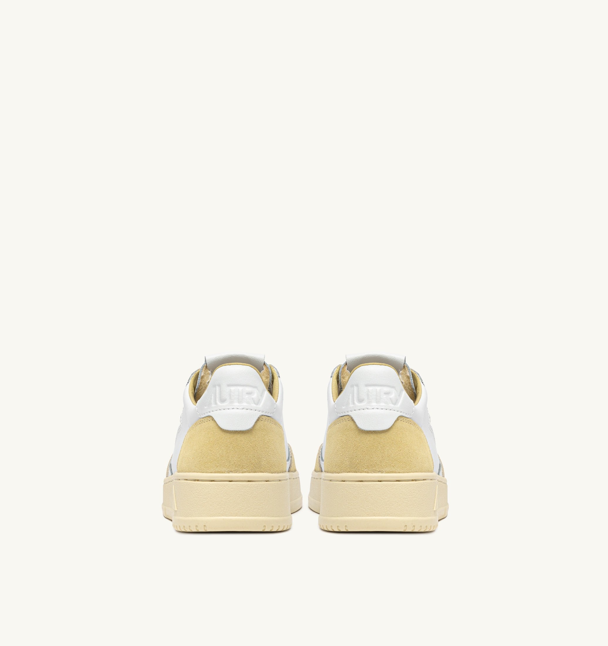 SNEAKERS MEDALIST LOW IN PELLE BIANCA E SUEDE STRAW