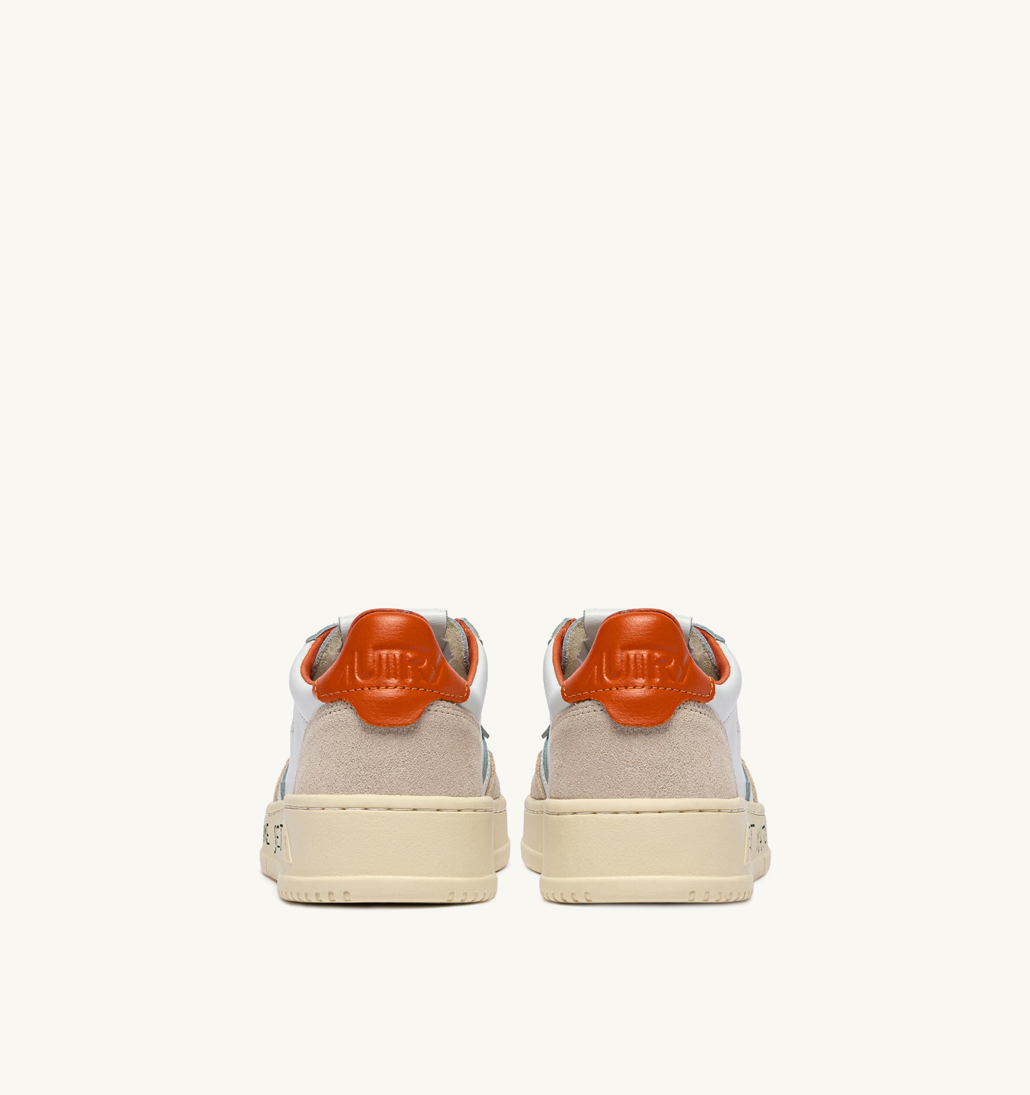 SNEAKERS MEDALIST LOW IN PELLE E SUEDE BIANCO E HAWAIIAN SUNSET CON LETTERING