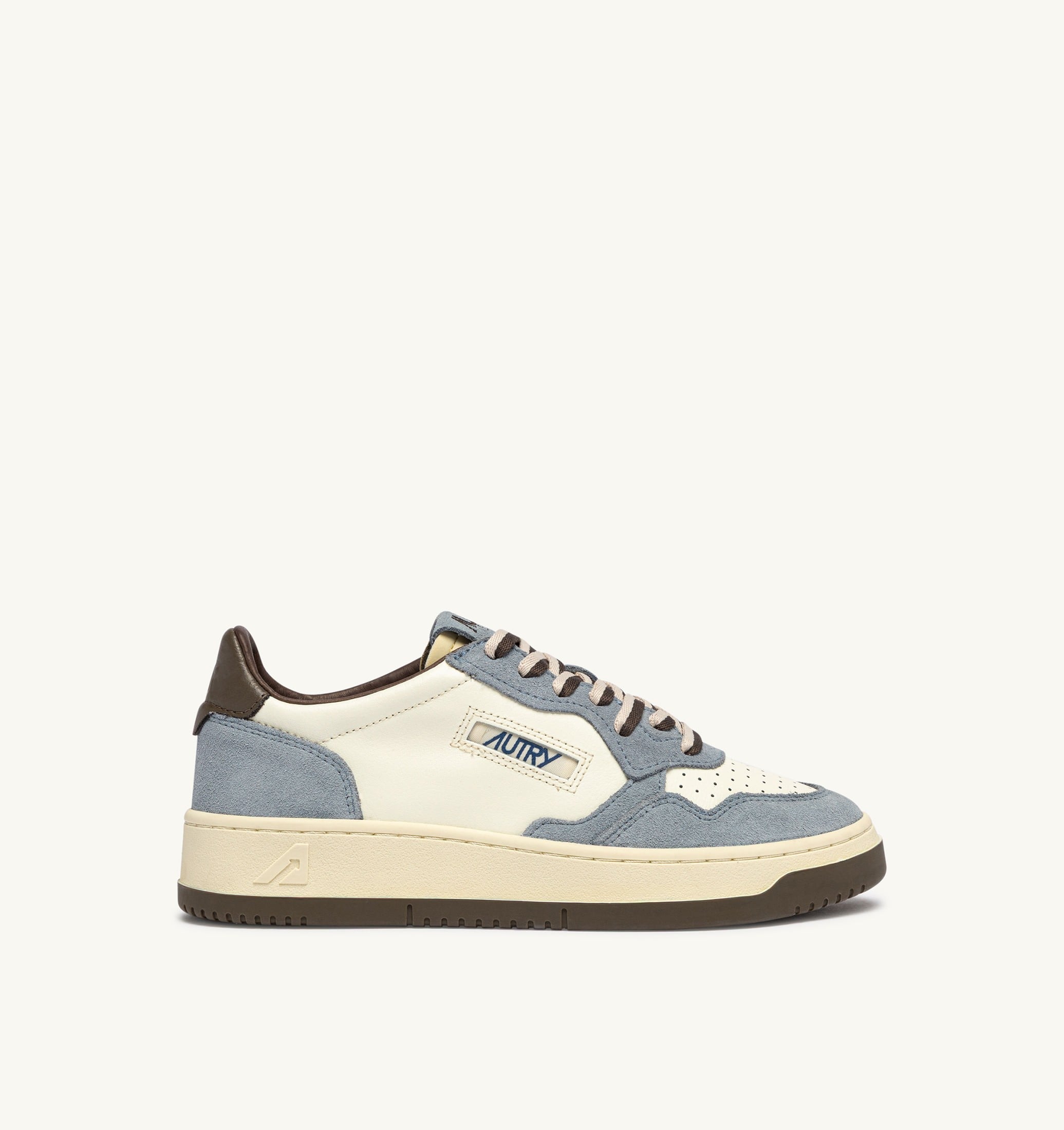 SNEAKERS MEDALIST LOW IN PELLE E SUEDE CHOOCOLATE CHIP E CIELO