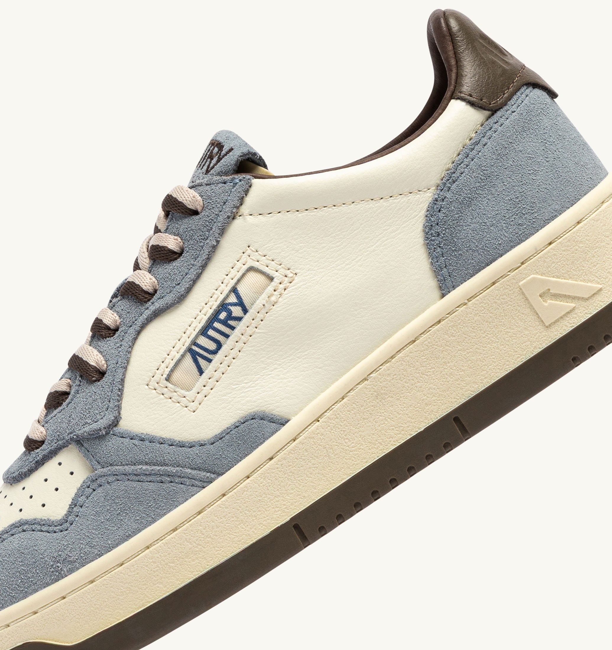 SNEAKERS MEDALIST LOW IN PELLE E SUEDE CHOOCOLATE CHIP E CIELO
