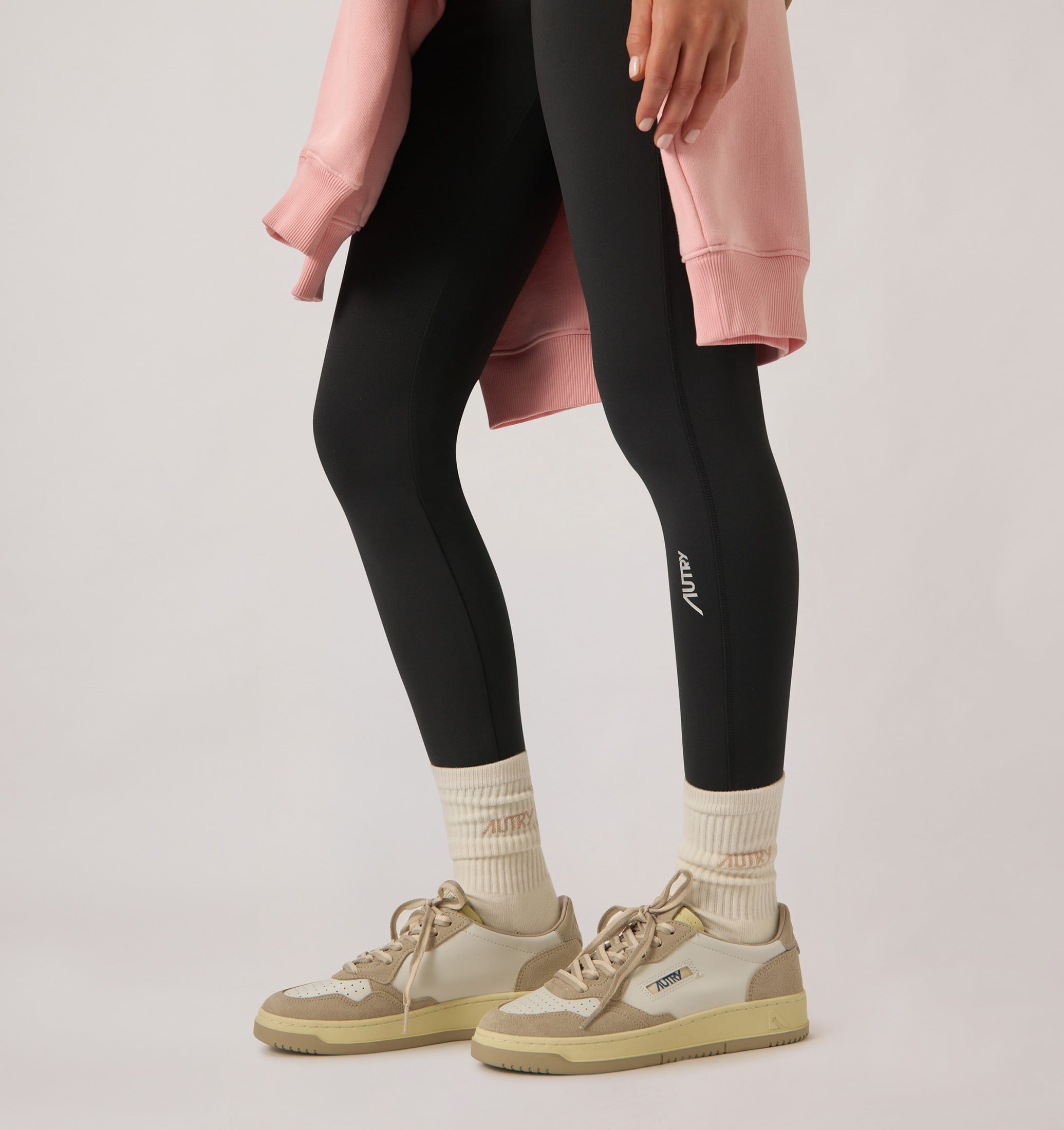 SNEAKERS MEDALIST LOW IN PELLE E SUEDE FEATHER GRAY E LAMB