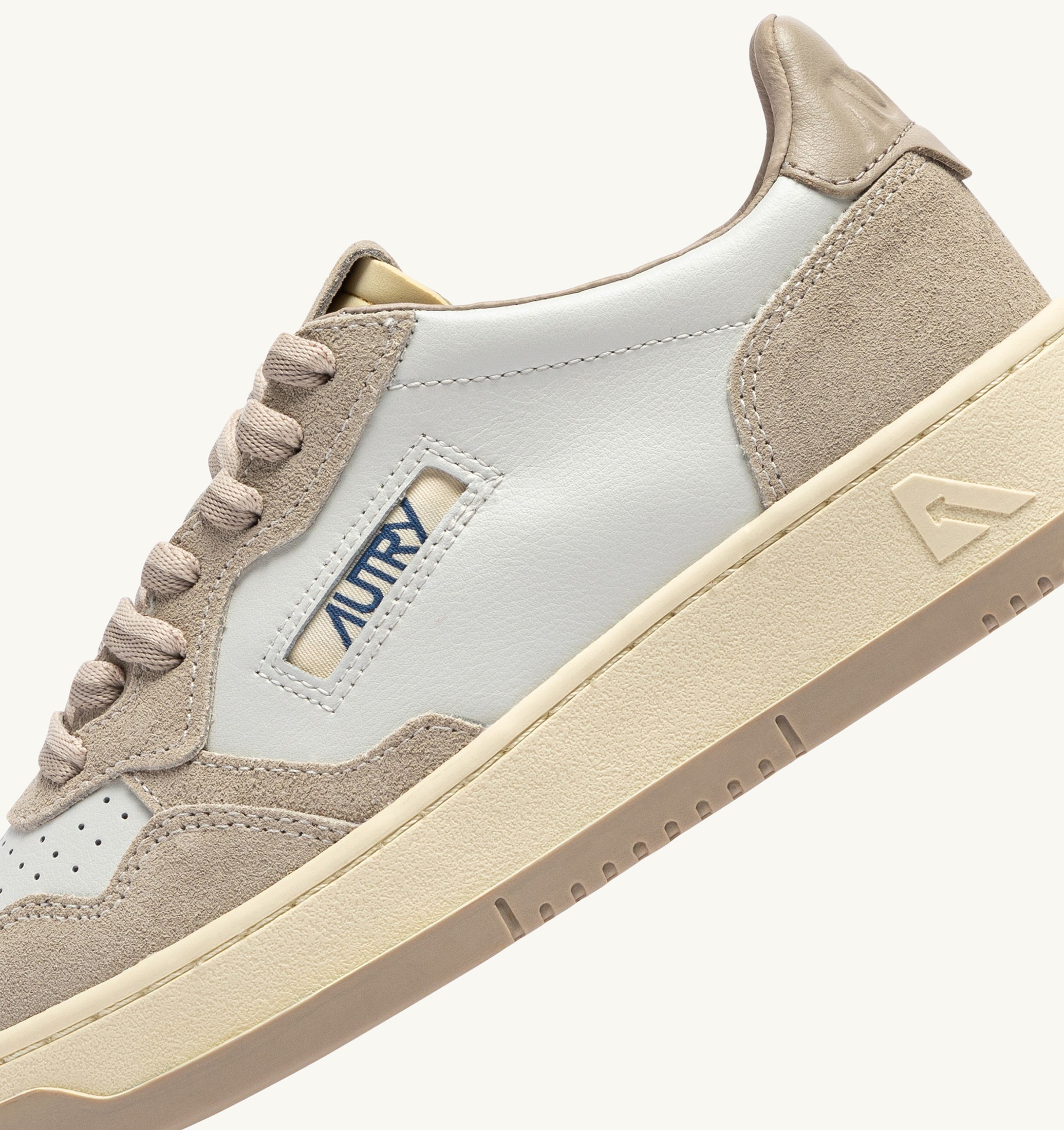 SNEAKERS MEDALIST LOW IN PELLE E SUEDE FEATHER GRAY E LAMB