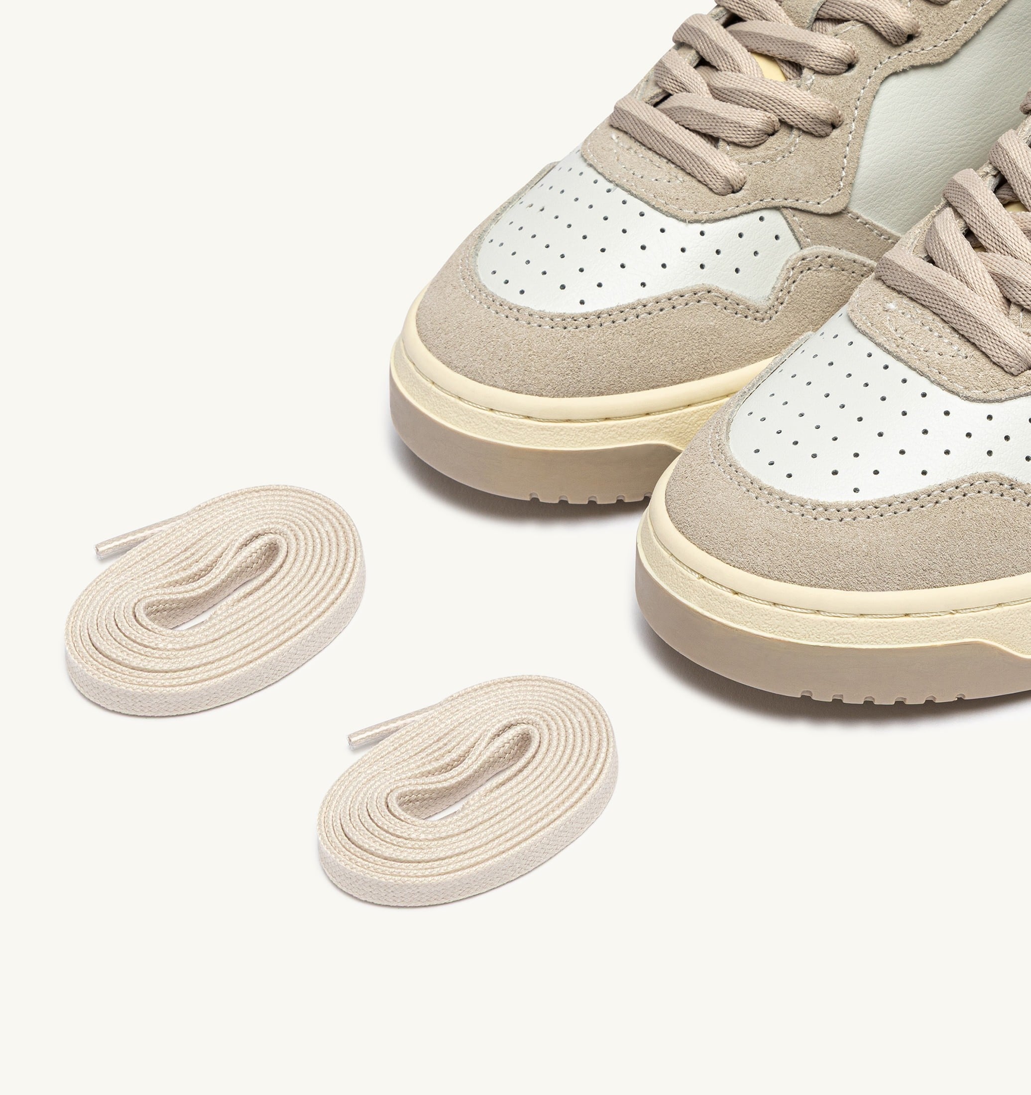 SNEAKERS MEDALIST LOW IN PELLE E SUEDE FEATHER GRAY E LAMB
