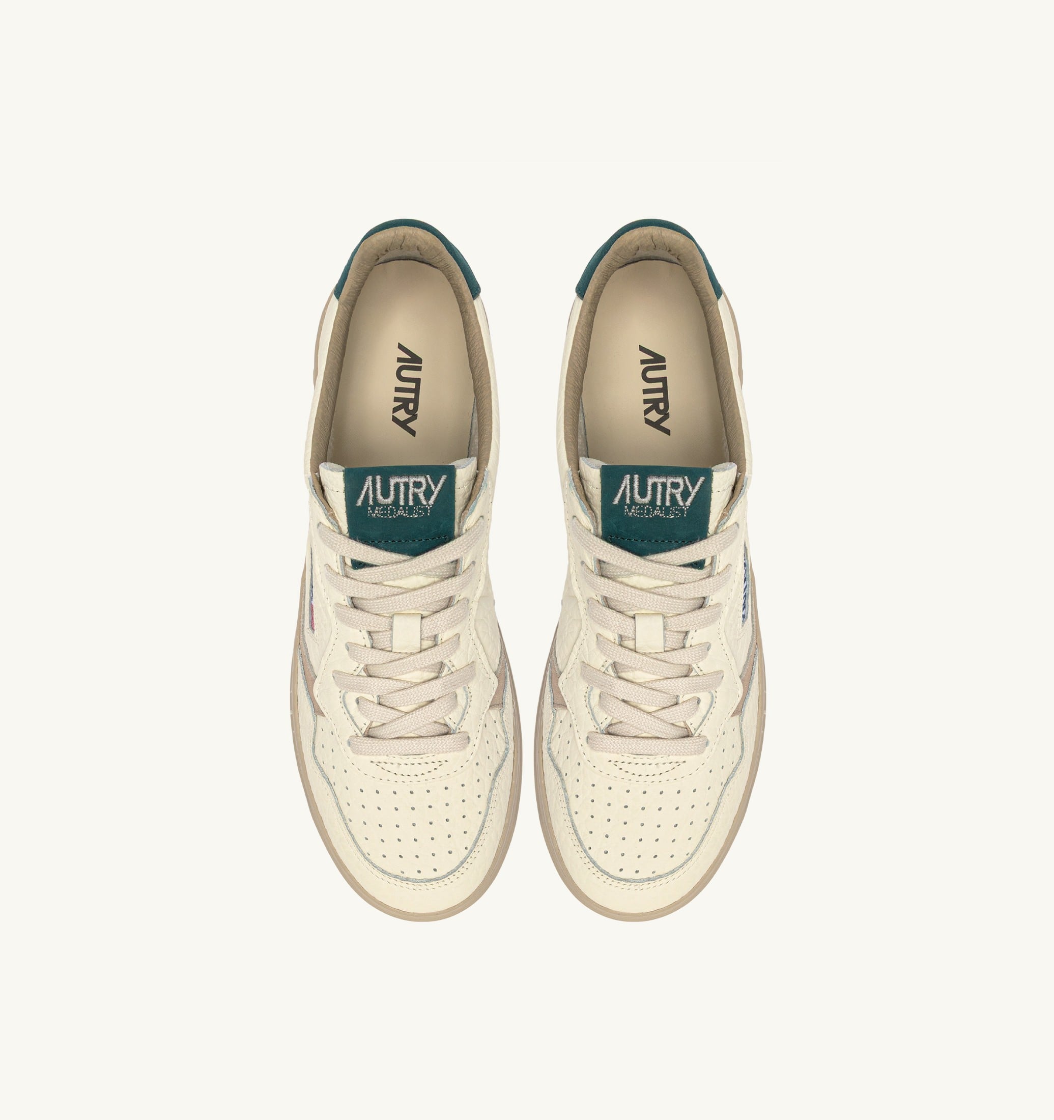 SNEAKERS MEDALIST LOW IN PELLE FEATHER GRAY E DARK SEA