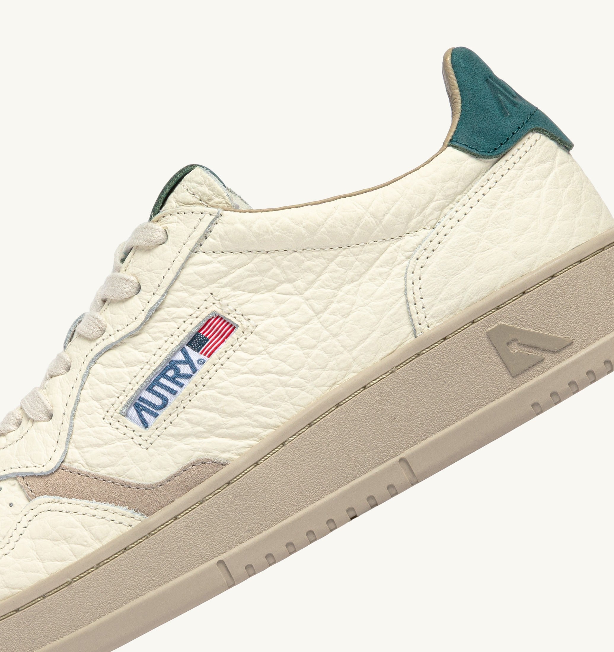 SNEAKERS MEDALIST LOW IN PELLE FEATHER GRAY E DARK SEA