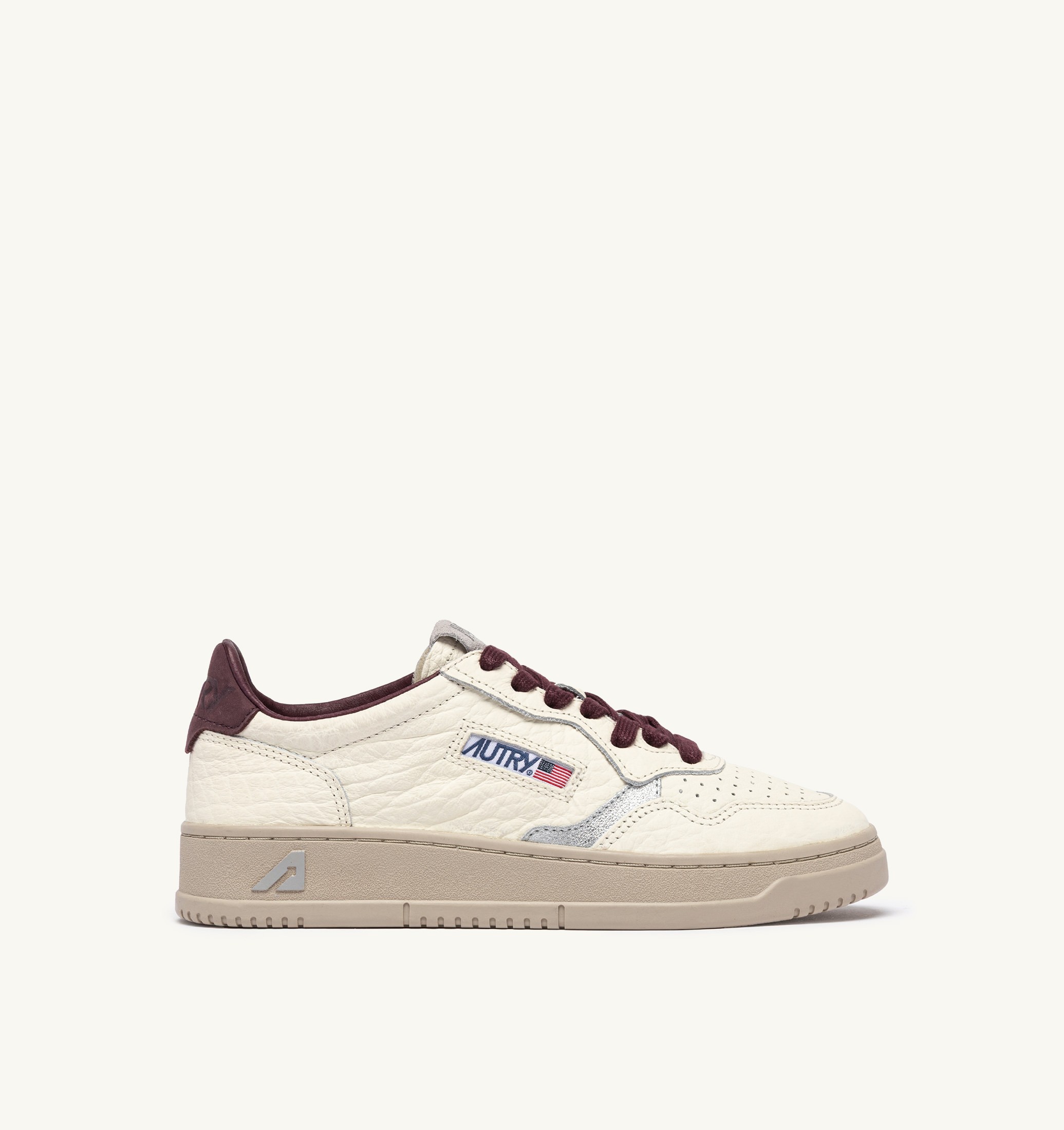 SNEAKERS MEDALIST LOW IN PELLE FIG E ARGENTO