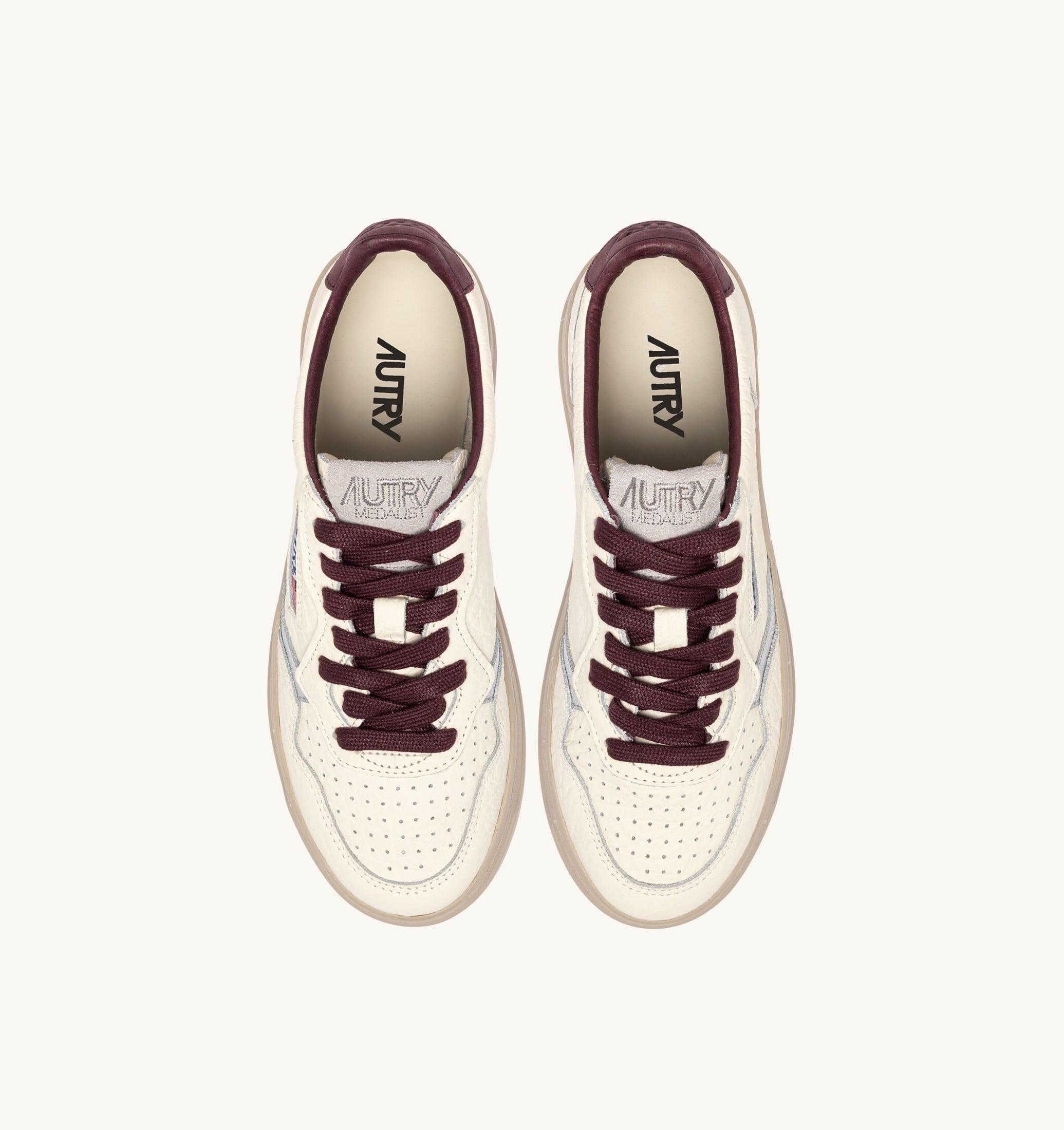 SNEAKERS MEDALIST LOW IN PELLE FIG E ARGENTO