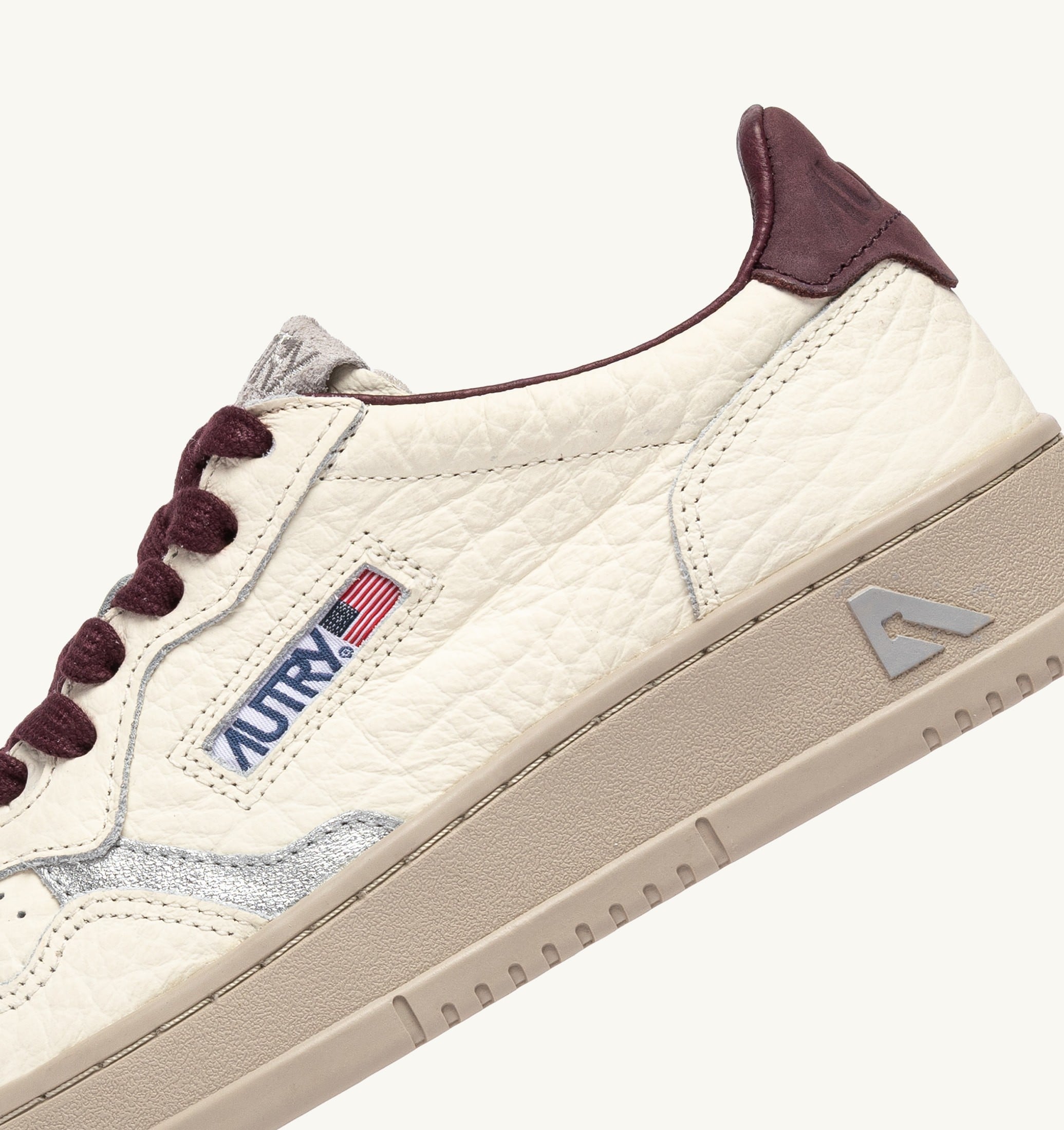 SNEAKERS MEDALIST LOW IN PELLE FIG E ARGENTO