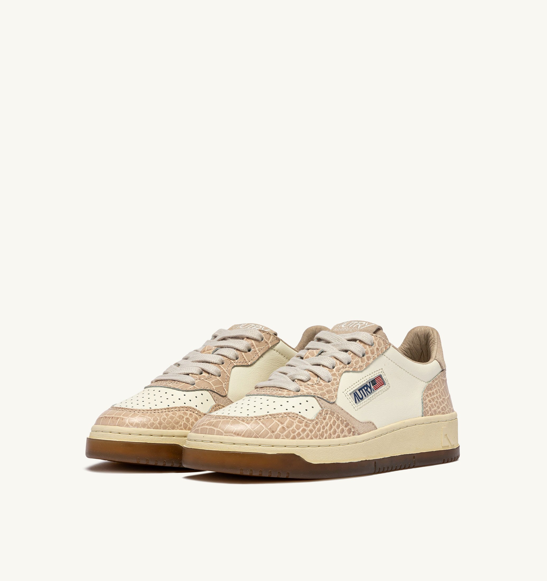 SNEAKERS MEDALIST LOW IN PELLE MARSHMALLOW E AVORIO