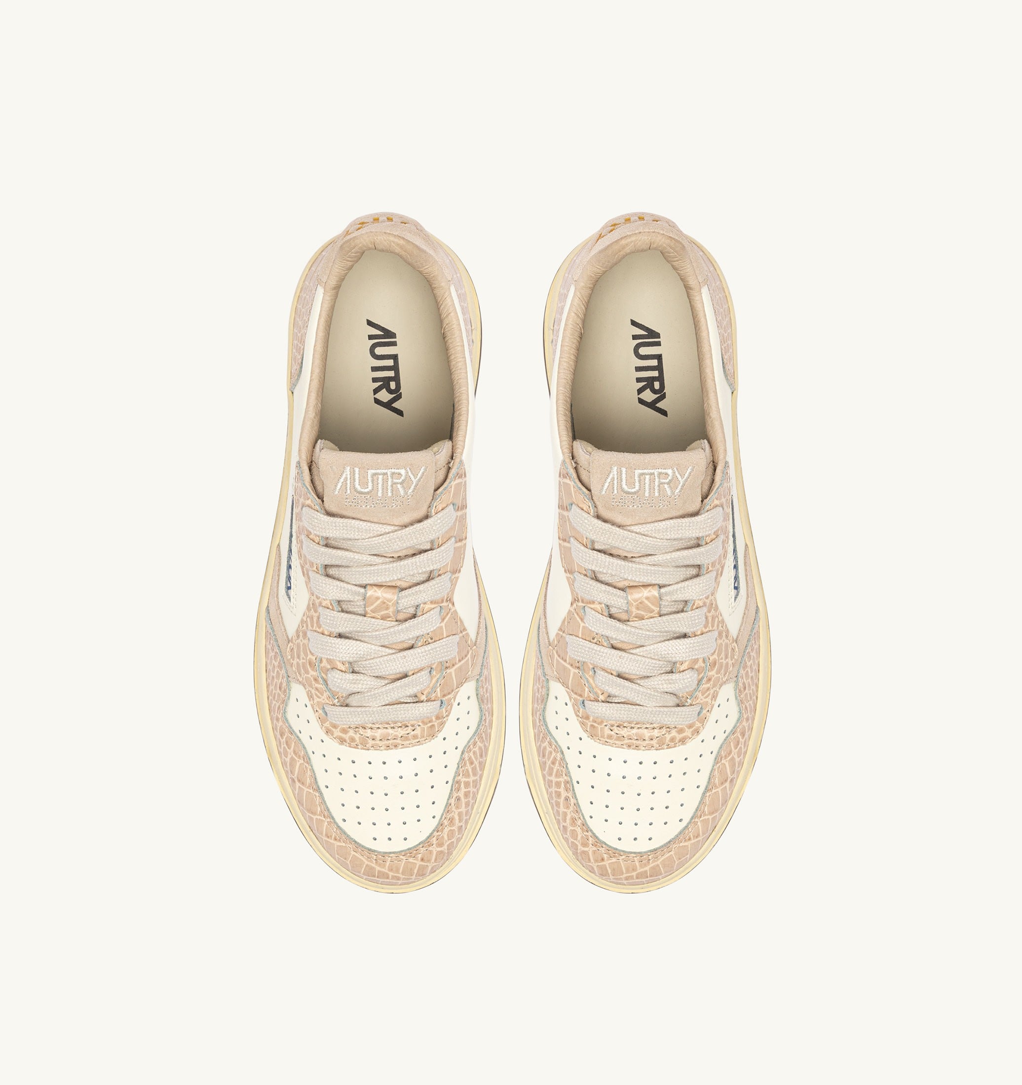 SNEAKERS MEDALIST LOW IN PELLE MARSHMALLOW E AVORIO