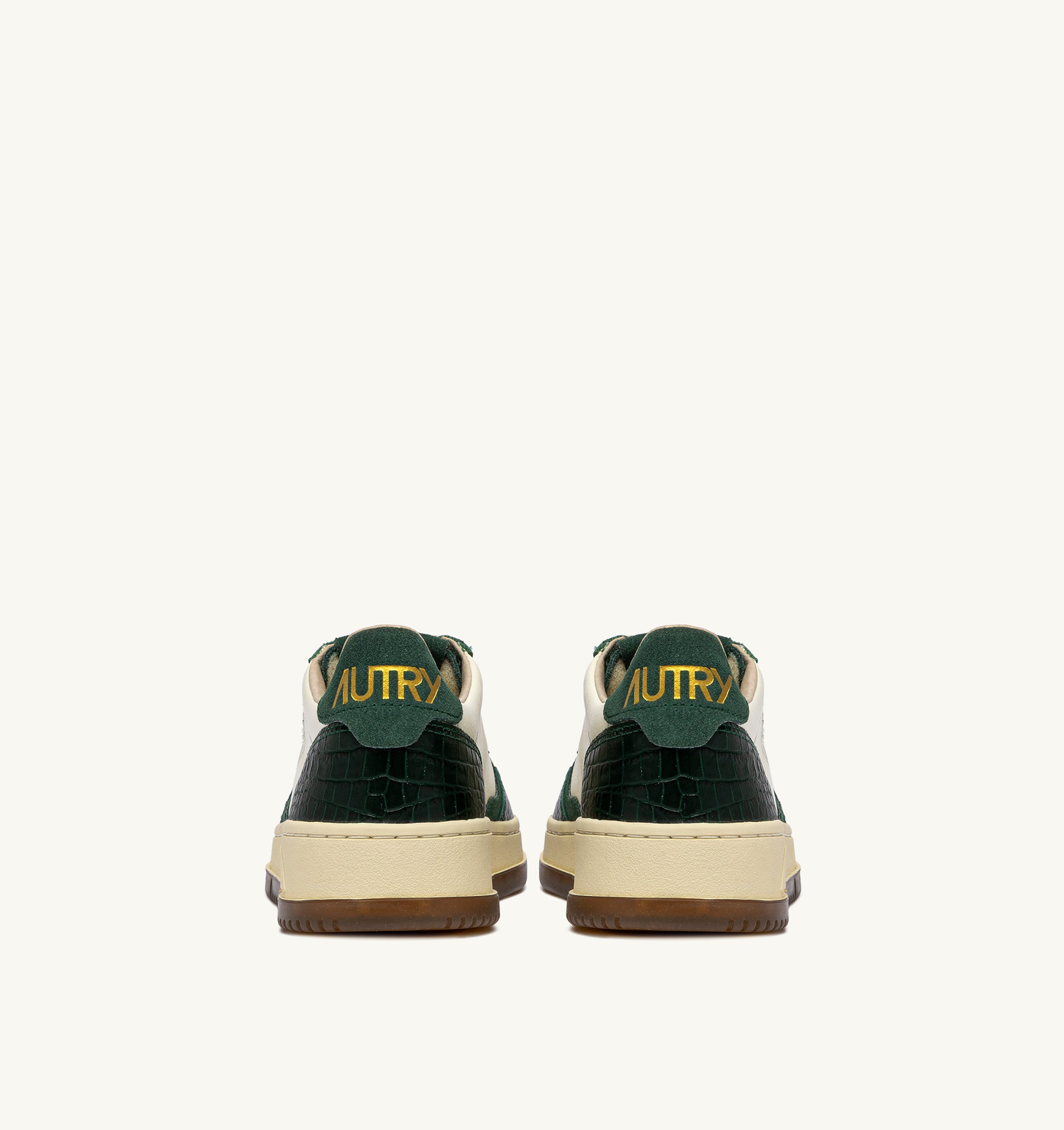 SNEAKERS MEDALIST LOW IN PELLE MARSHMALLOW E VERDE