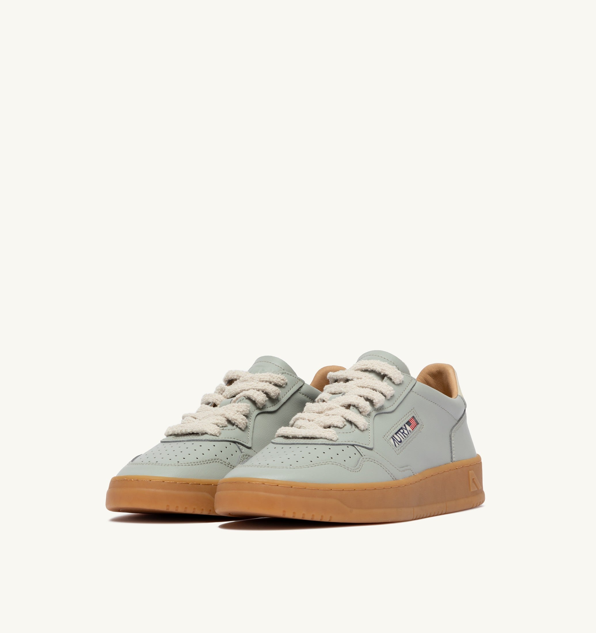 SNEAKERS MEDALIST LOW IN PELLE MILITARY E MARSHMALLOW